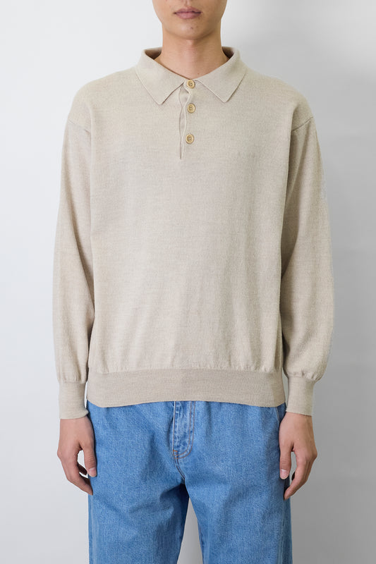 GIORGIO ARMANI BEIGE WOOL KNIT MADE IN ITALY