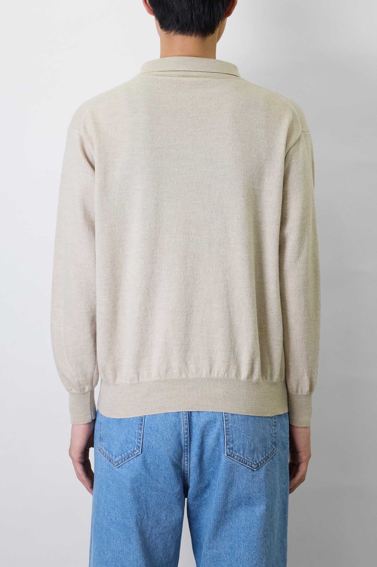 GIORGIO ARMANI BEIGE WOOL KNIT MADE IN ITALY