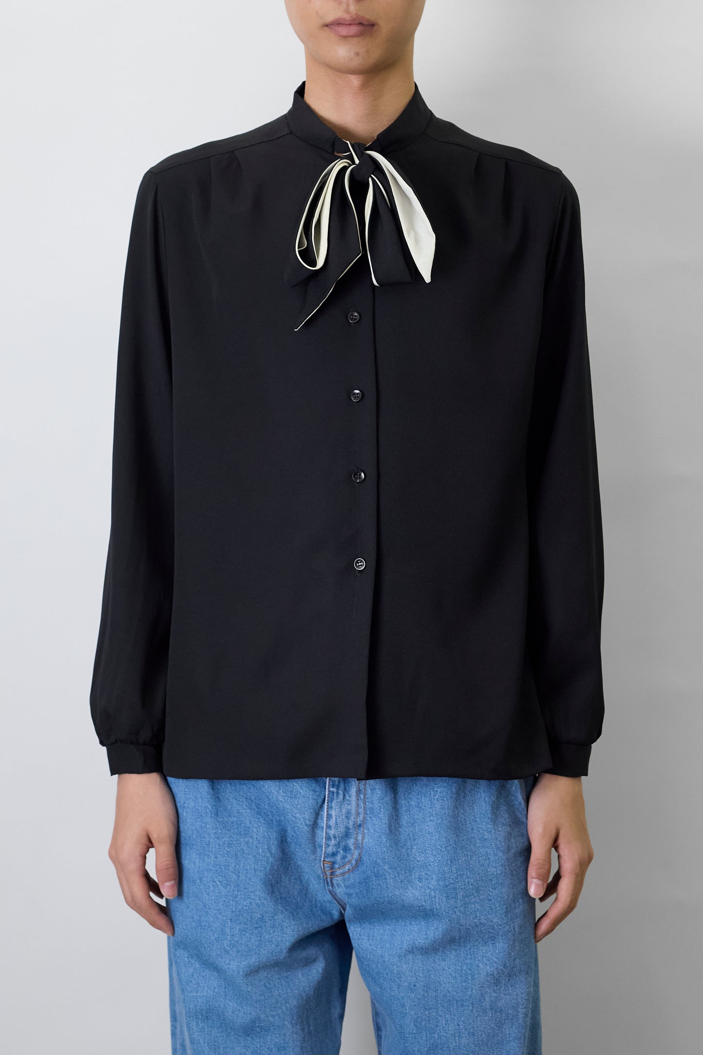 VINTAGE DESIGNED BLACK SHIRT