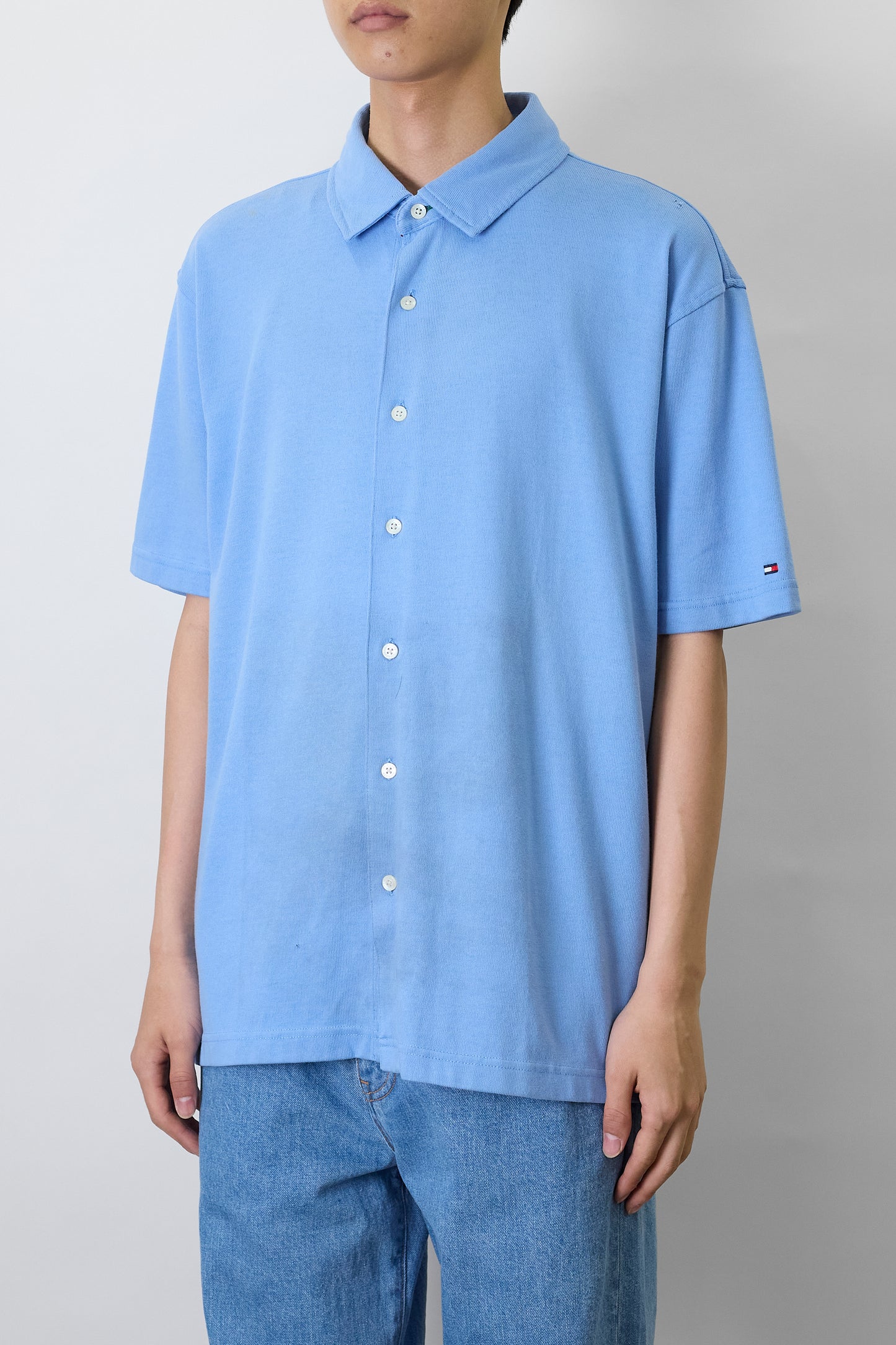 TOMMY HILFIGER SKY BLUE HALF SLEEVE SHIRT