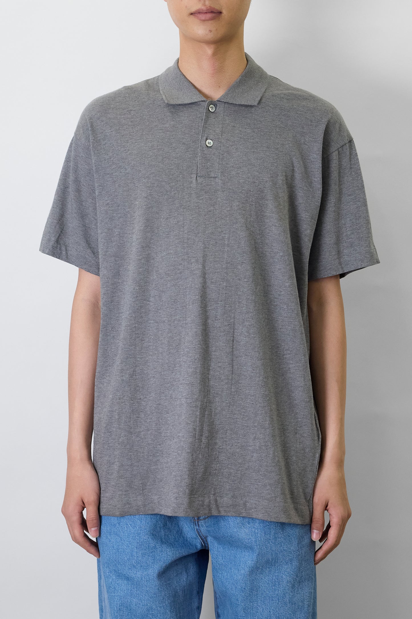 COMME DES GARCONS HOMME GRAY HALF SLEEVE POLO SHIRT