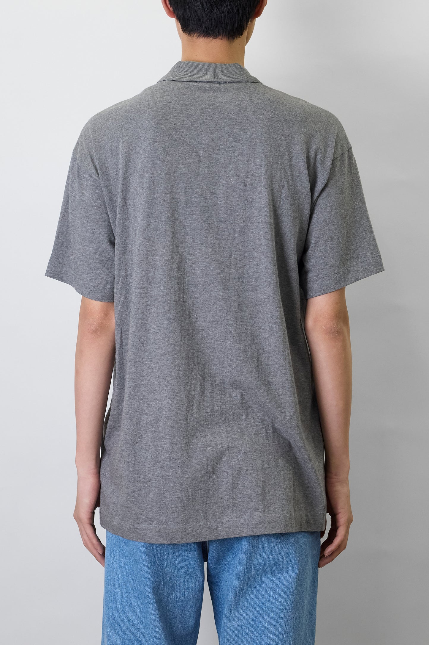 COMME DES GARCONS HOMME GRAY HALF SLEEVE POLO SHIRT