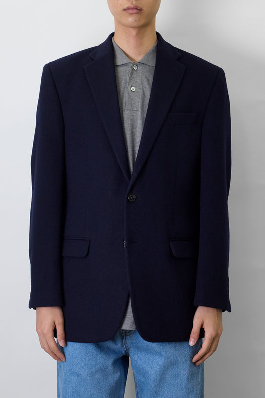 RALPH LAUREN NAVY CASHMERE TAILORED JACKET