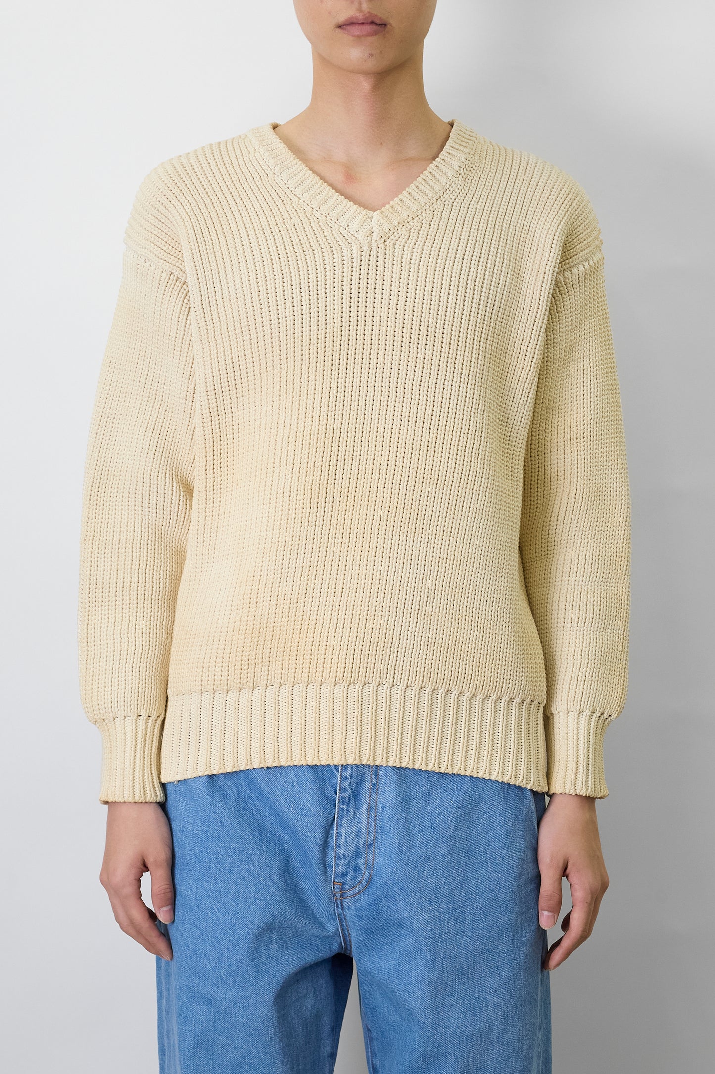 COMME DES GARCONS HOMME BEIGE COTTON SHORT KNIT