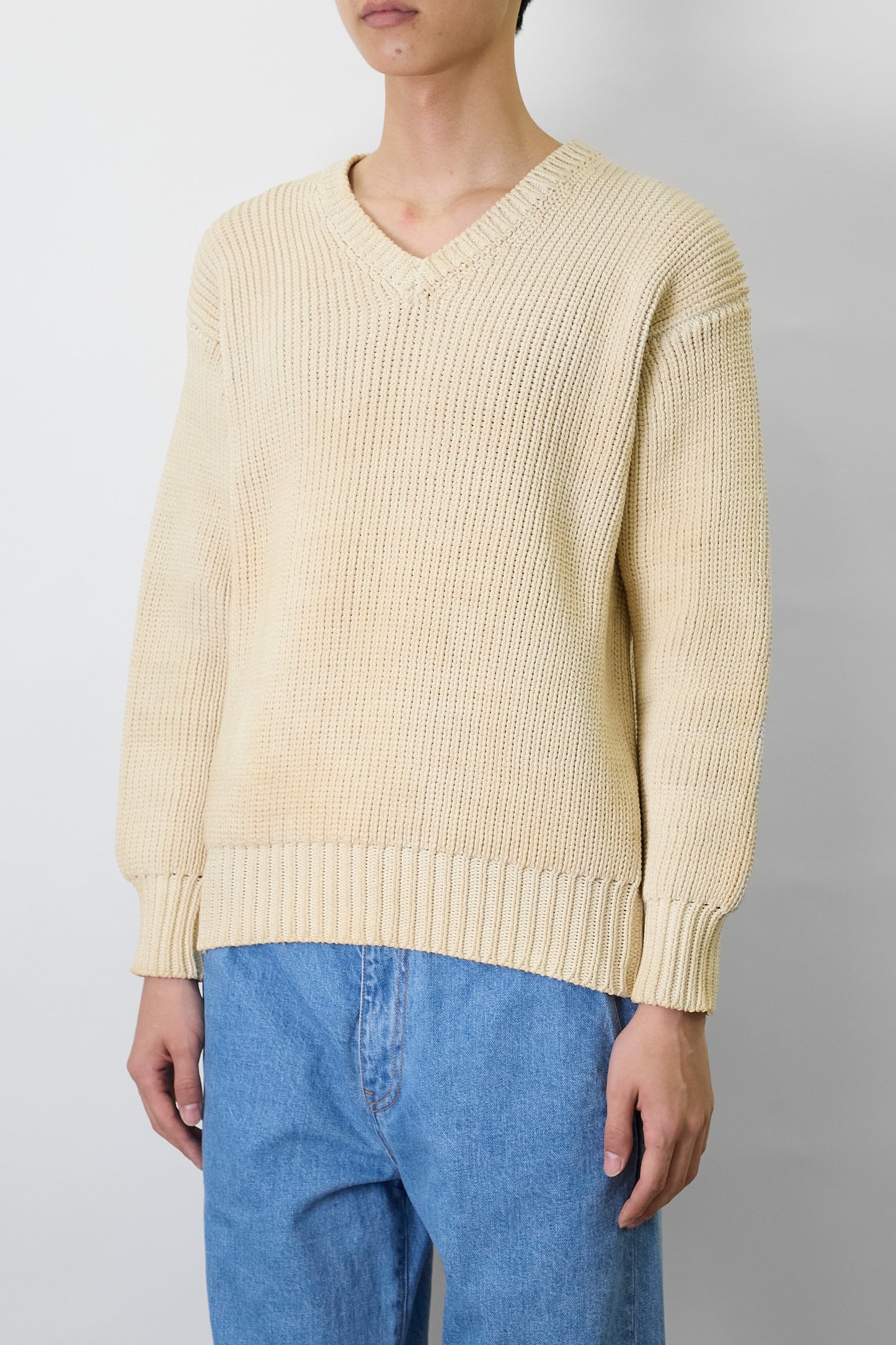 COMME DES GARCONS HOMME BEIGE COTTON SHORT KNIT