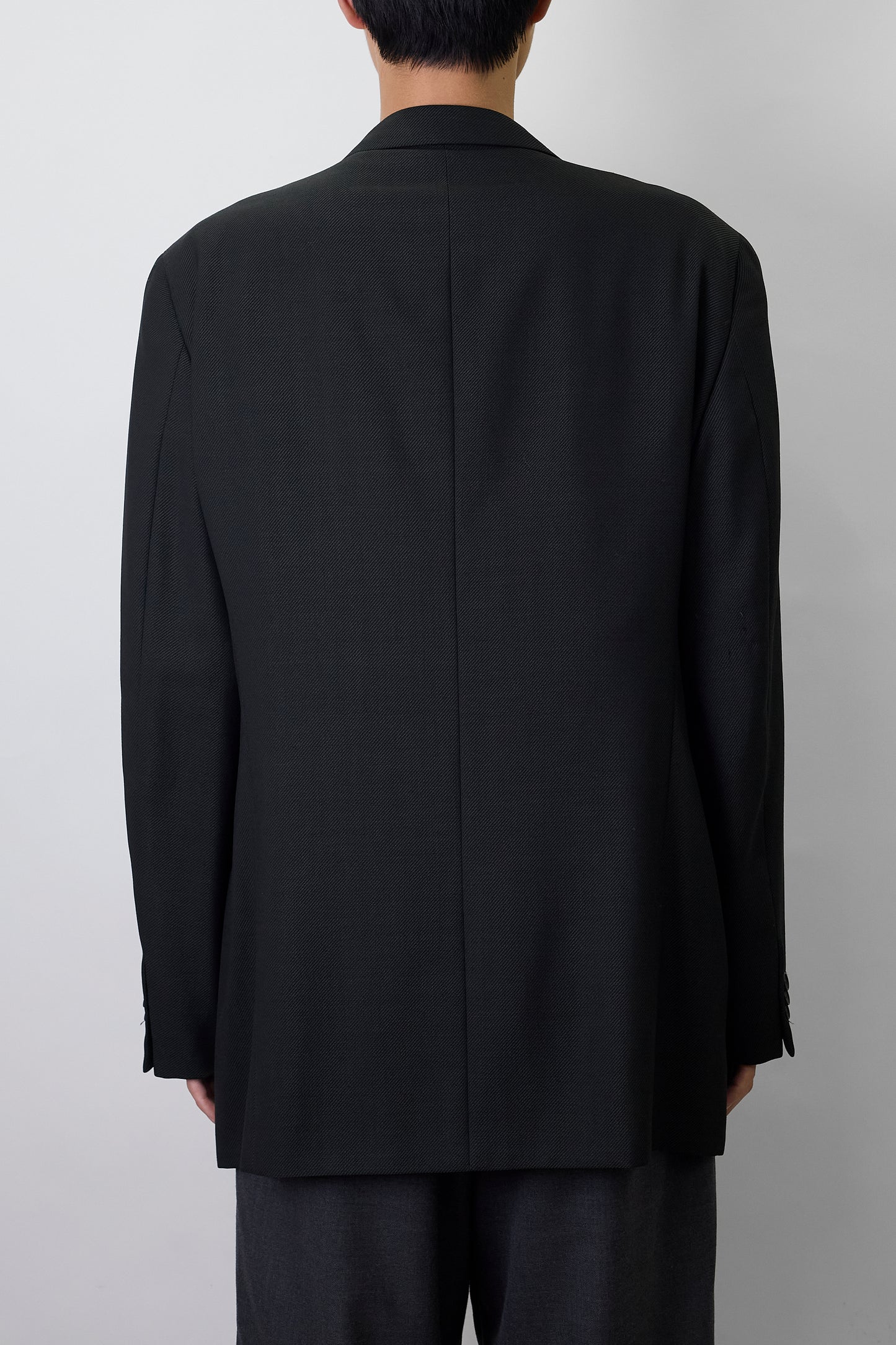 GIORGIIO ARMANI BLACK WOOL TAILORED JACKET MADE IN ITALY