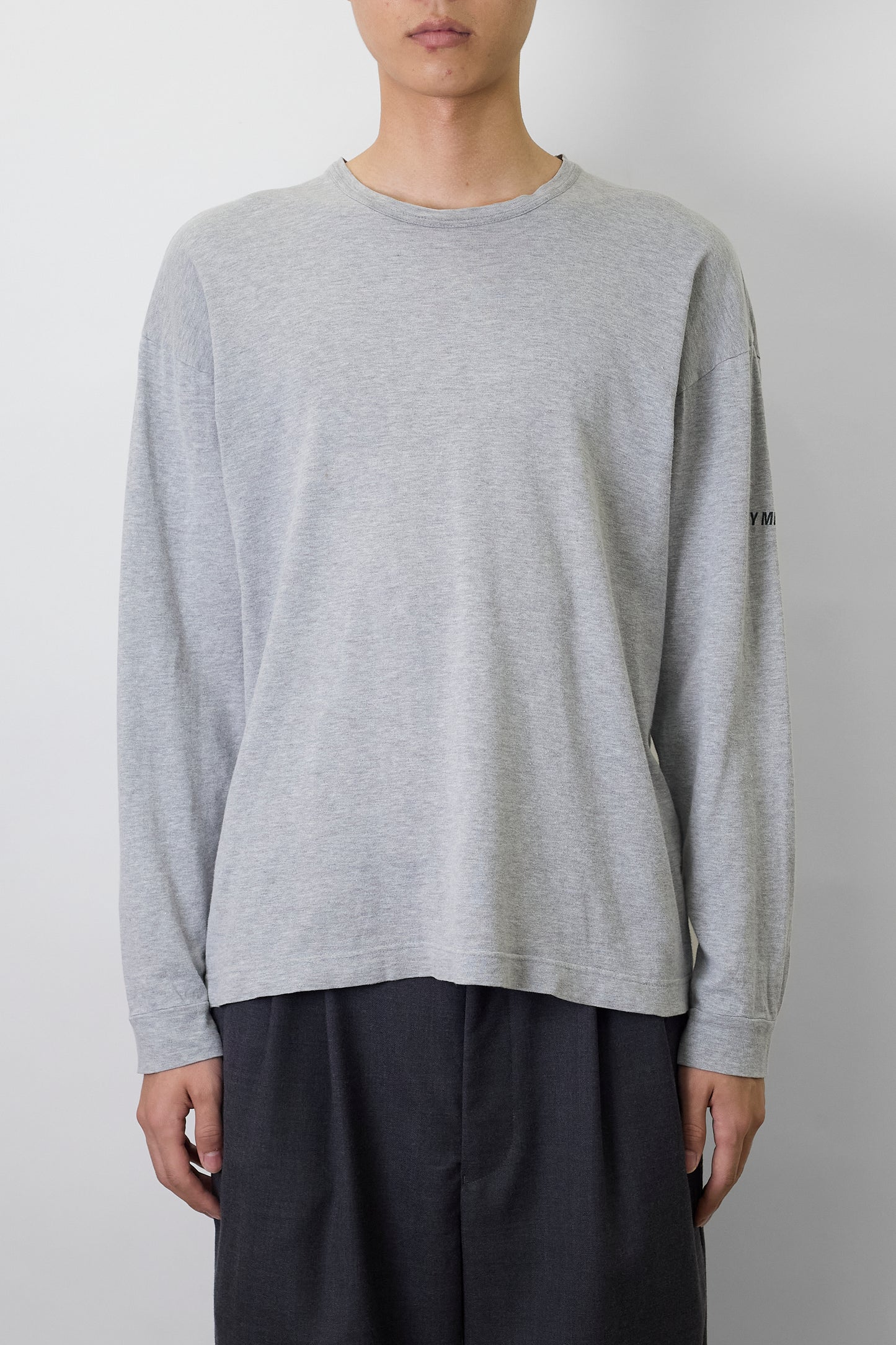 ISSEY MIYAKE MEN GRAY LONG SLEEVE SHIRT