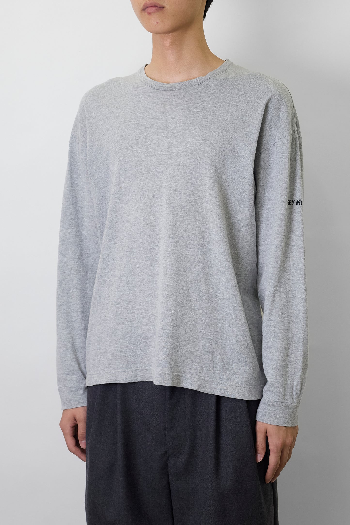 ISSEY MIYAKE MEN GRAY LONG SLEEVE SHIRT