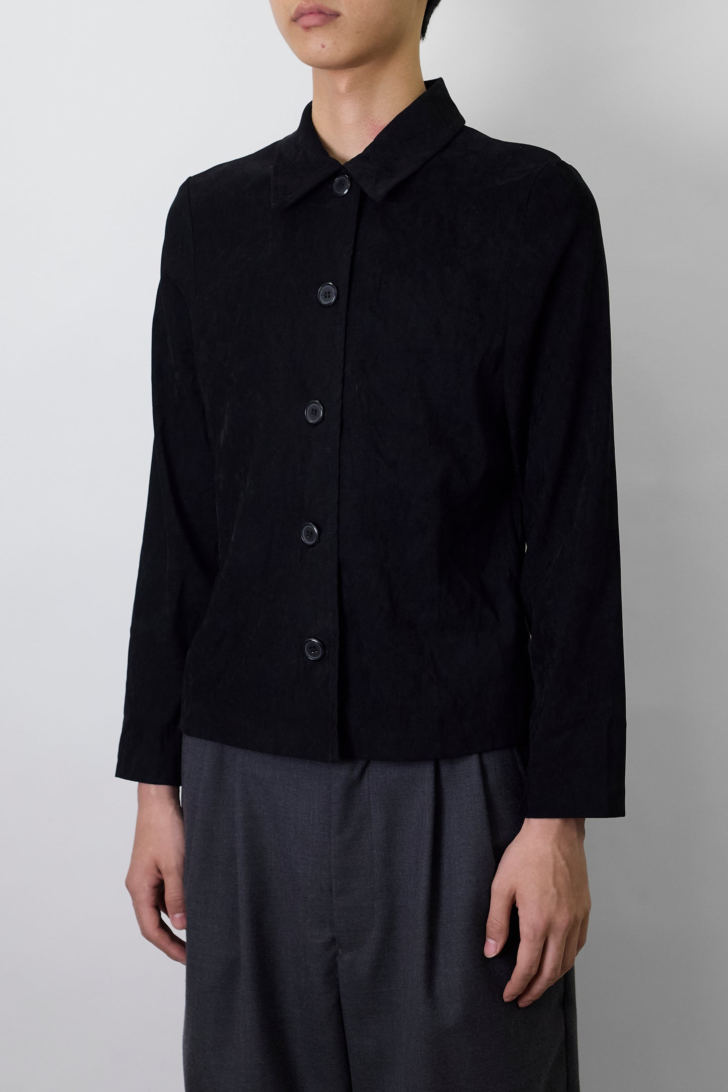 VINTAGE BLACK SHORT SHIRT JACKET