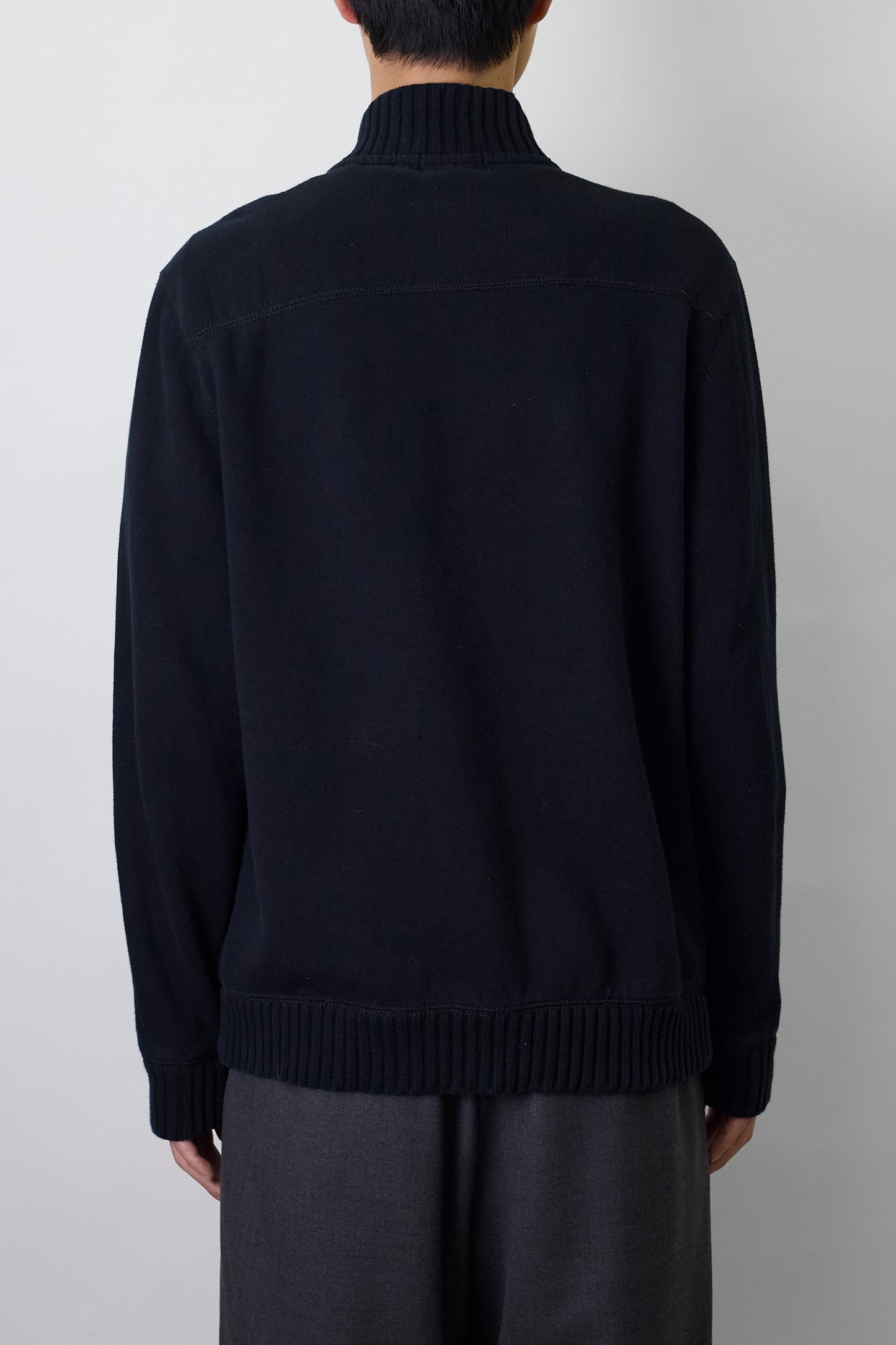 CALVIN KLEIN NAVY ZIP UP KNIT JACKET