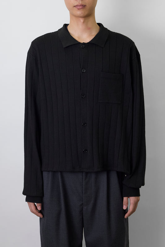 VINTAGE BLACK SHORT KNIT SHIRT