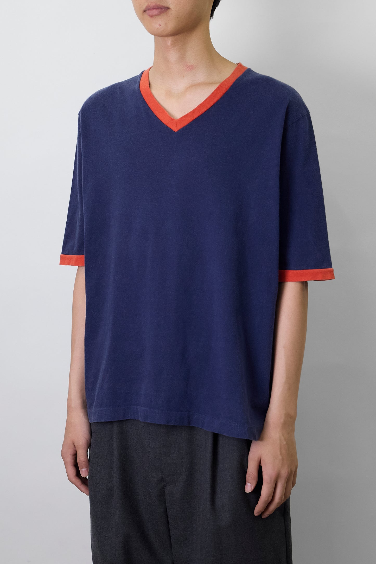 AGNES. B HOMME NAVY HALF SLEEVE TEE SHIRT MADE IN FRANCE