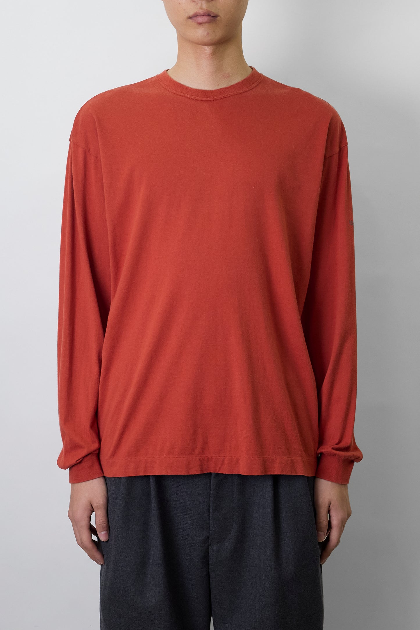 ISSEY MIYAKE MEN ORANGE LONG SLEEVE SHIRT