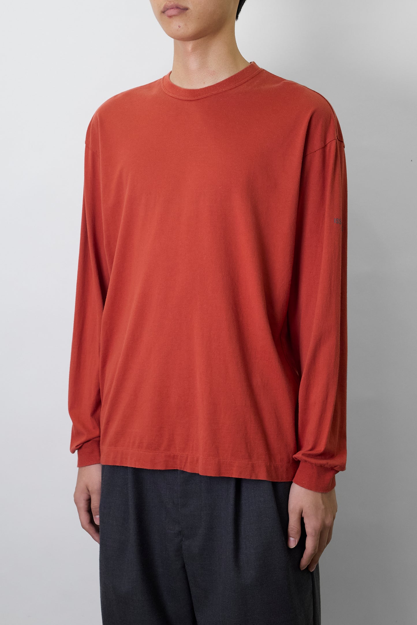 ISSEY MIYAKE MEN ORANGE LONG SLEEVE SHIRT