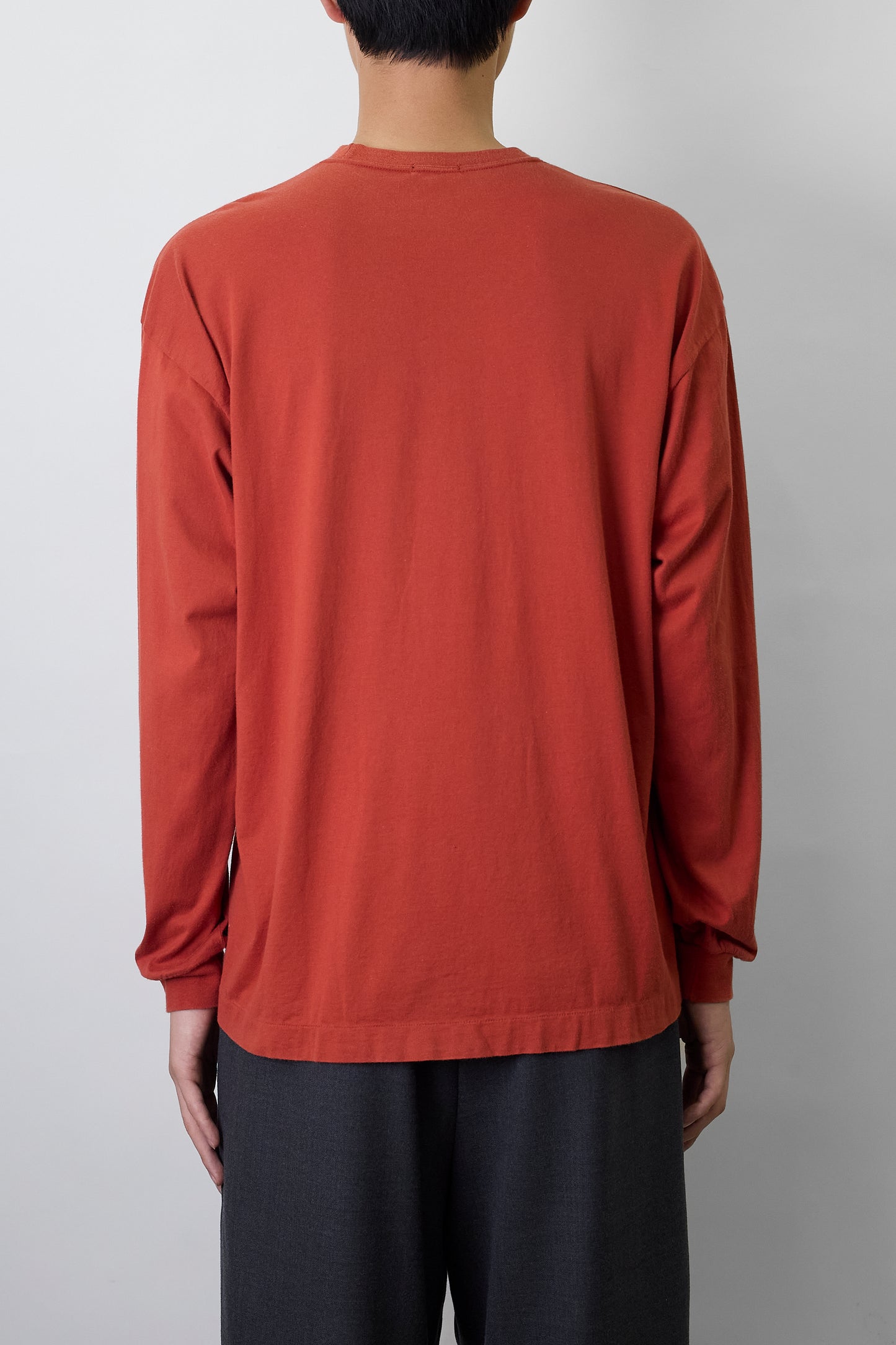ISSEY MIYAKE MEN ORANGE LONG SLEEVE SHIRT