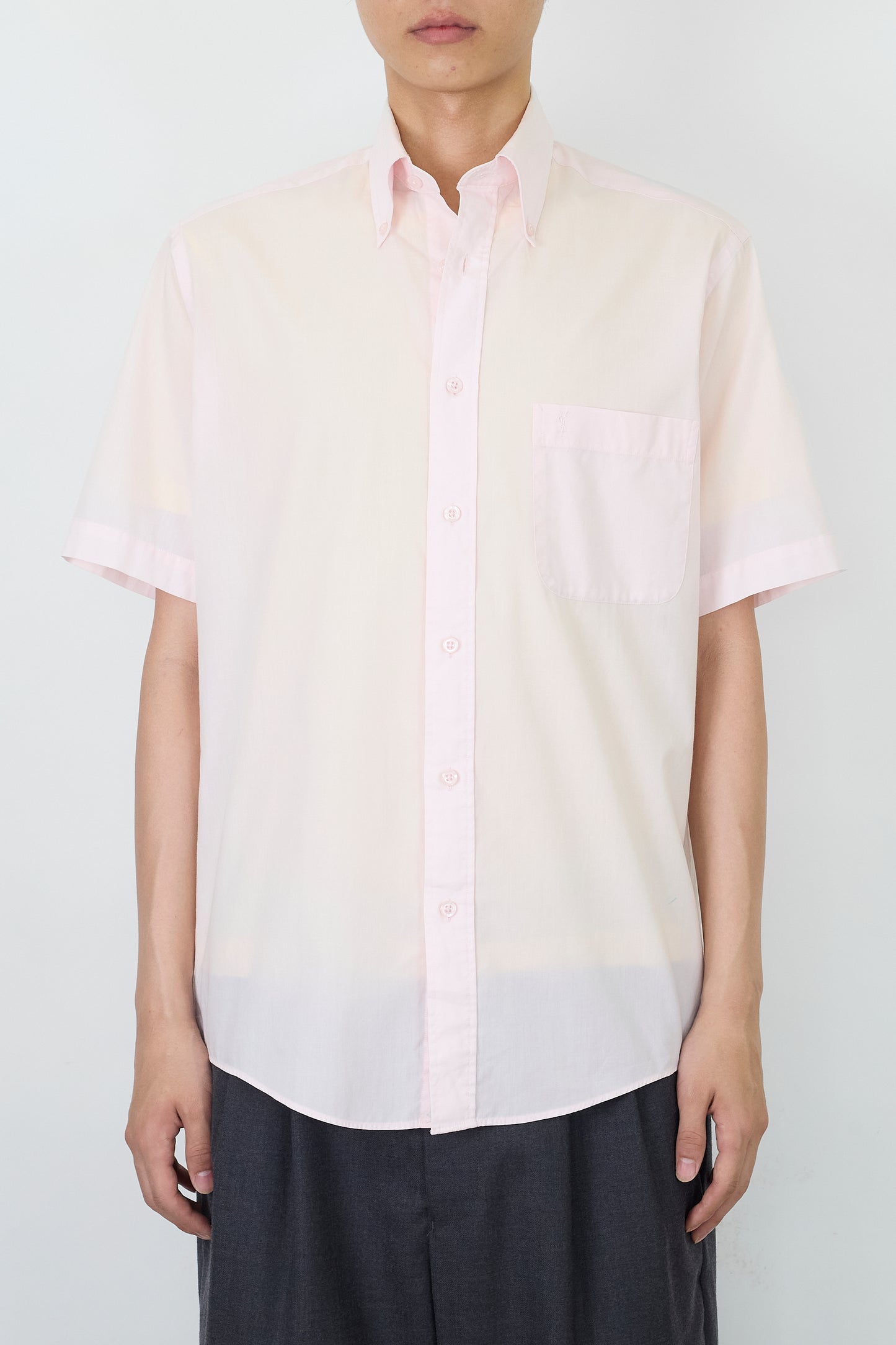 YVES SAINT LAURENT PINK HALF SLEEVE SHIRT