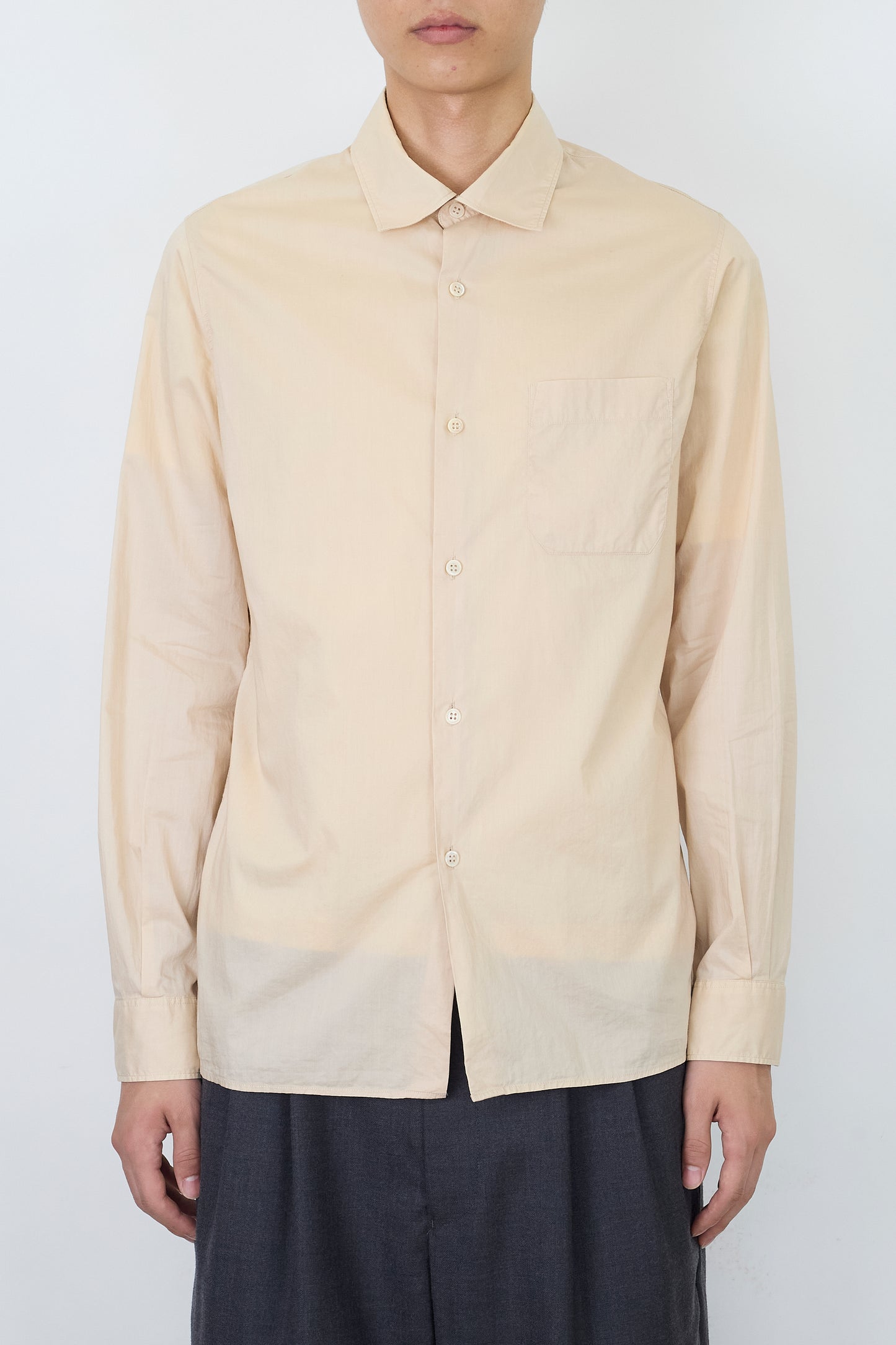 A.P.C. BEIGE CLASSIC SHIRT MADE IN FRANCE
