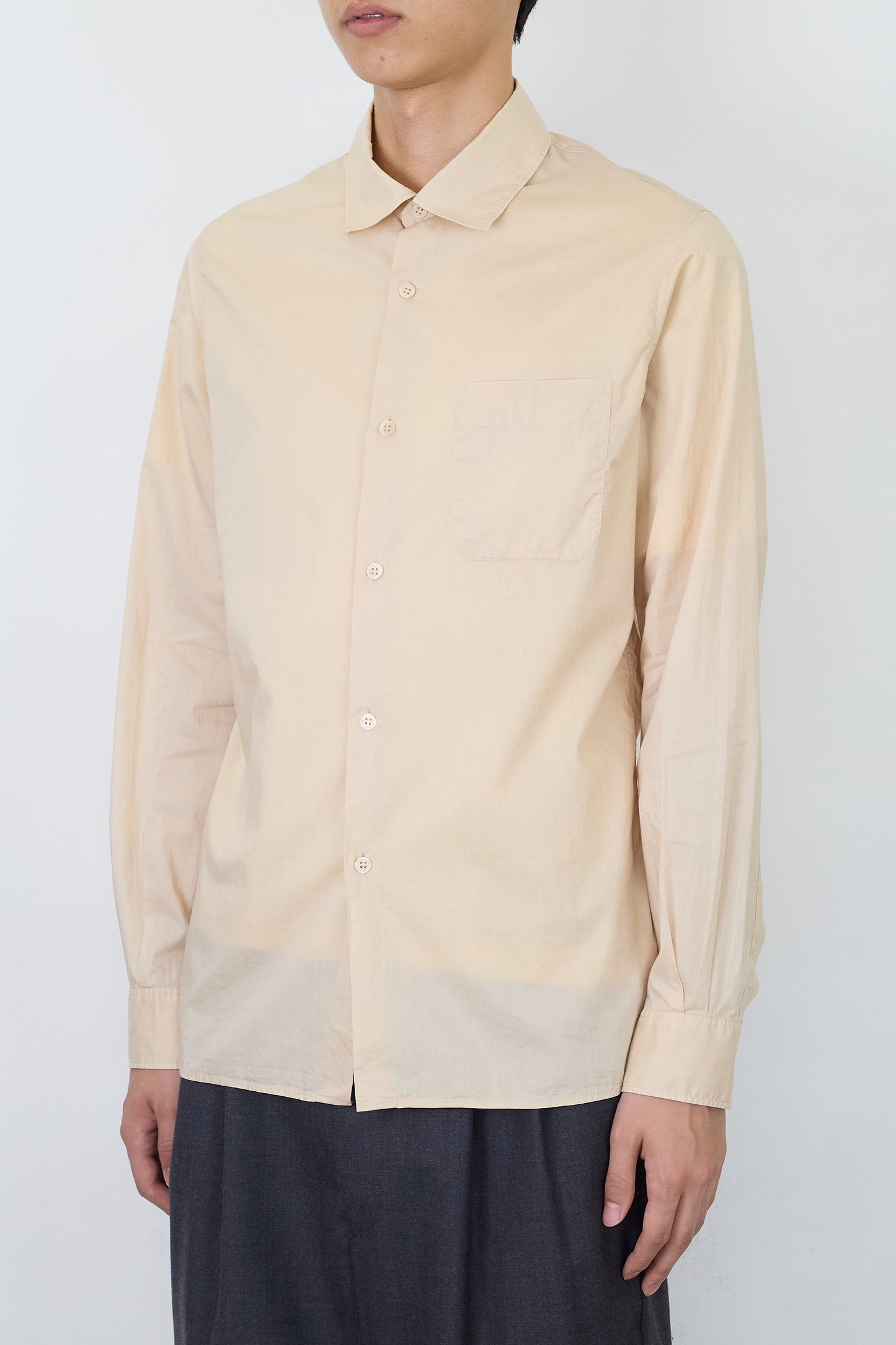 A.P.C. BEIGE CLASSIC SHIRT MADE IN FRANCE