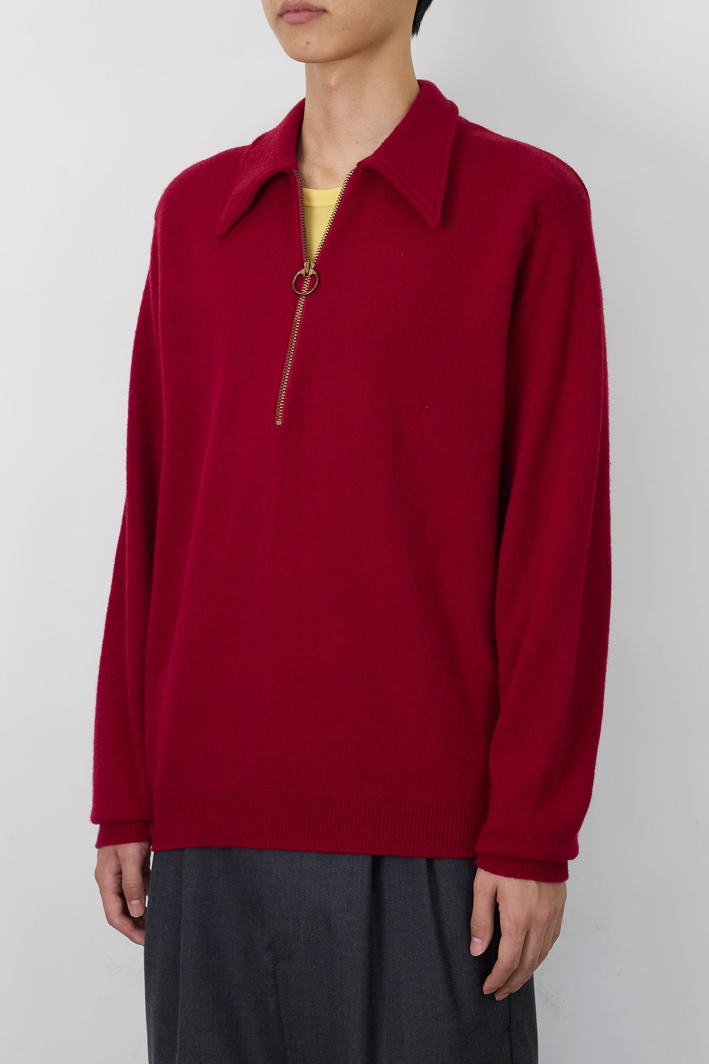 LORD JEFF RED WOOL KNIT MADE IN USA