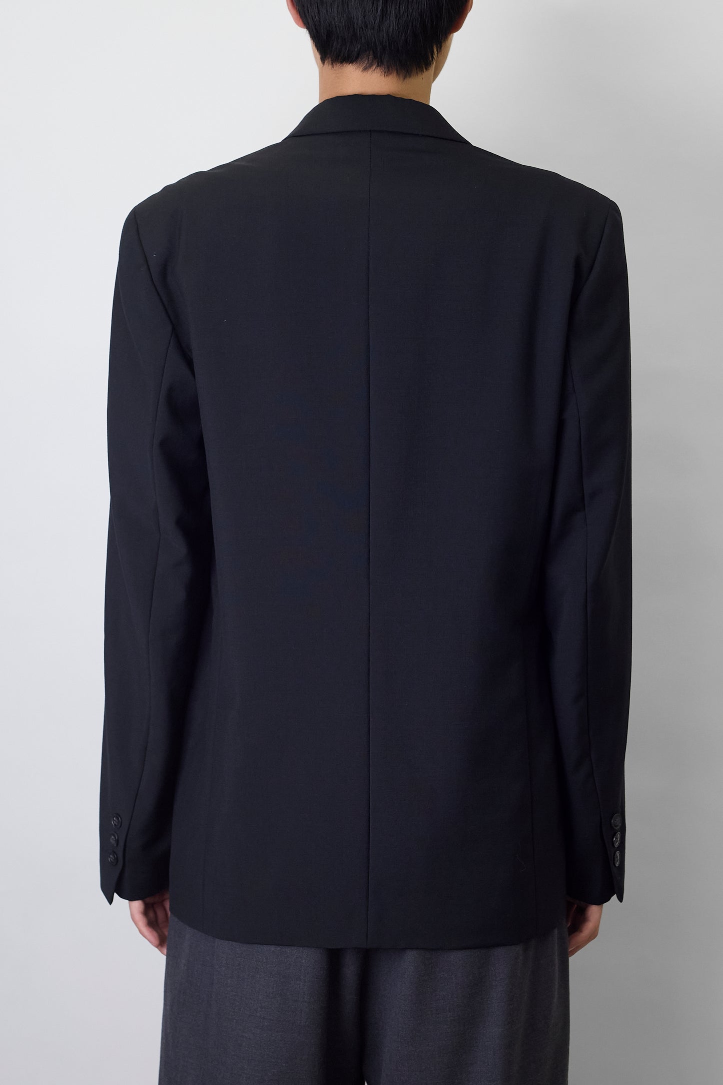 AGNES B. HOMME BLACK WOOL TAILORED JACKET MADE IN FRANCE