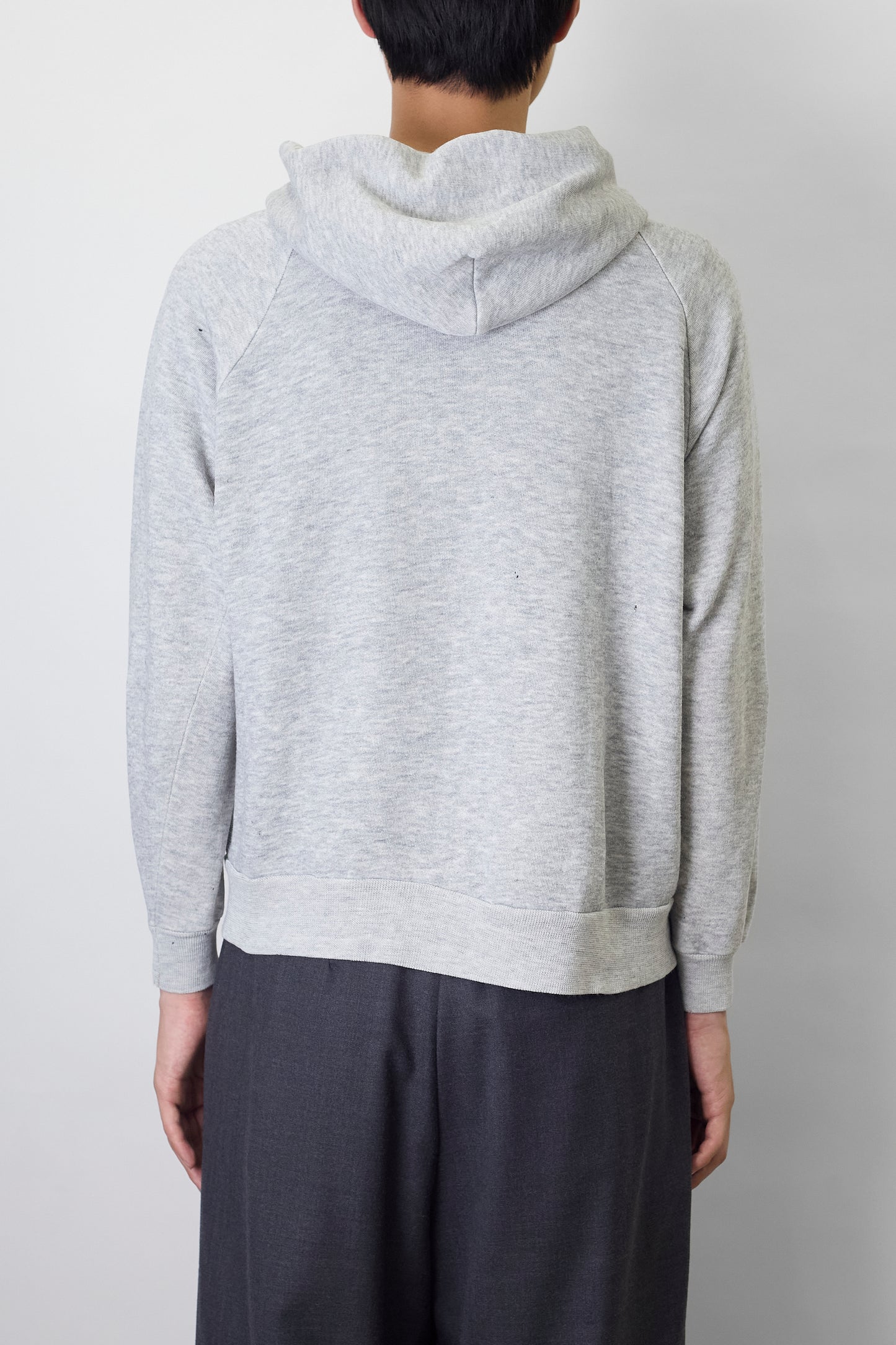 VINTAGE GRAY ZIP UP HOODIE