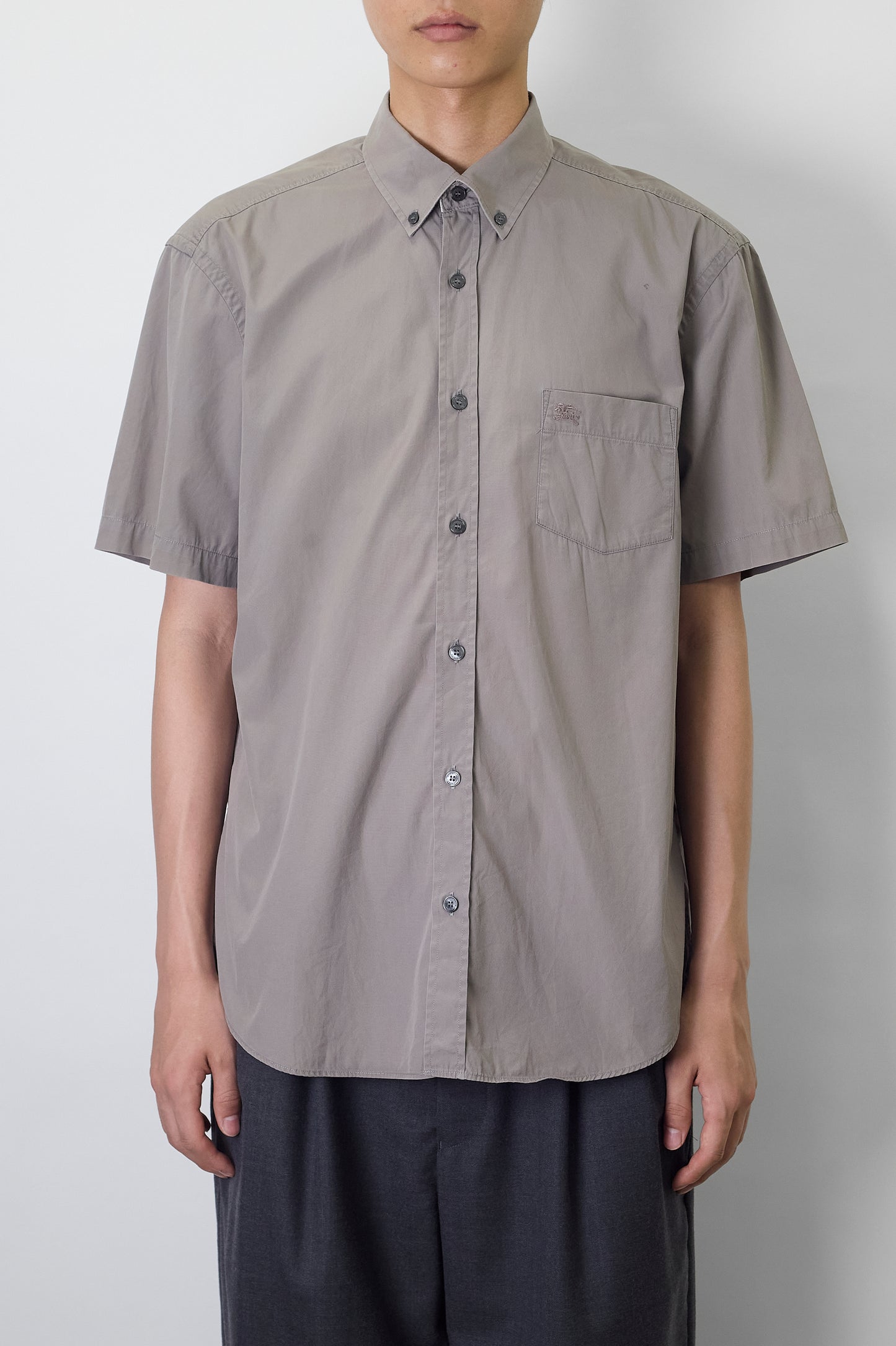 BURBERRY BRIT GRAY HALF SLEEVE SHIRT
