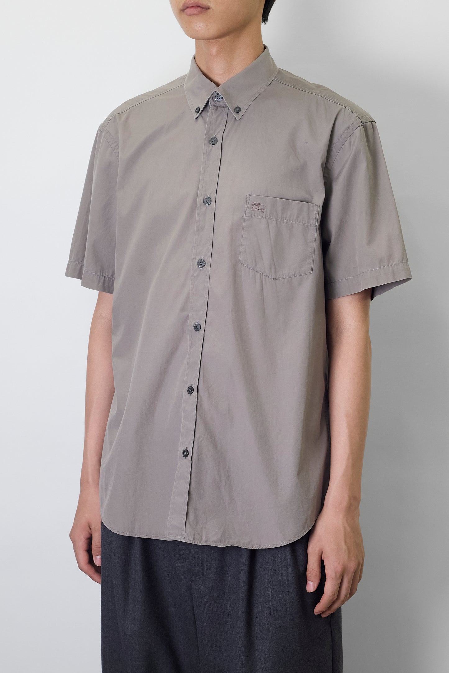 BURBERRY BRIT GRAY HALF SLEEVE SHIRT