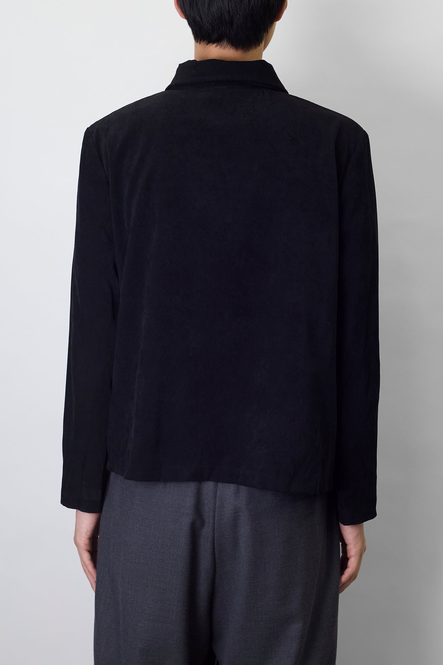 VINTAGE BLACK SHORT SHIRT JACKET MADE IN CANADA