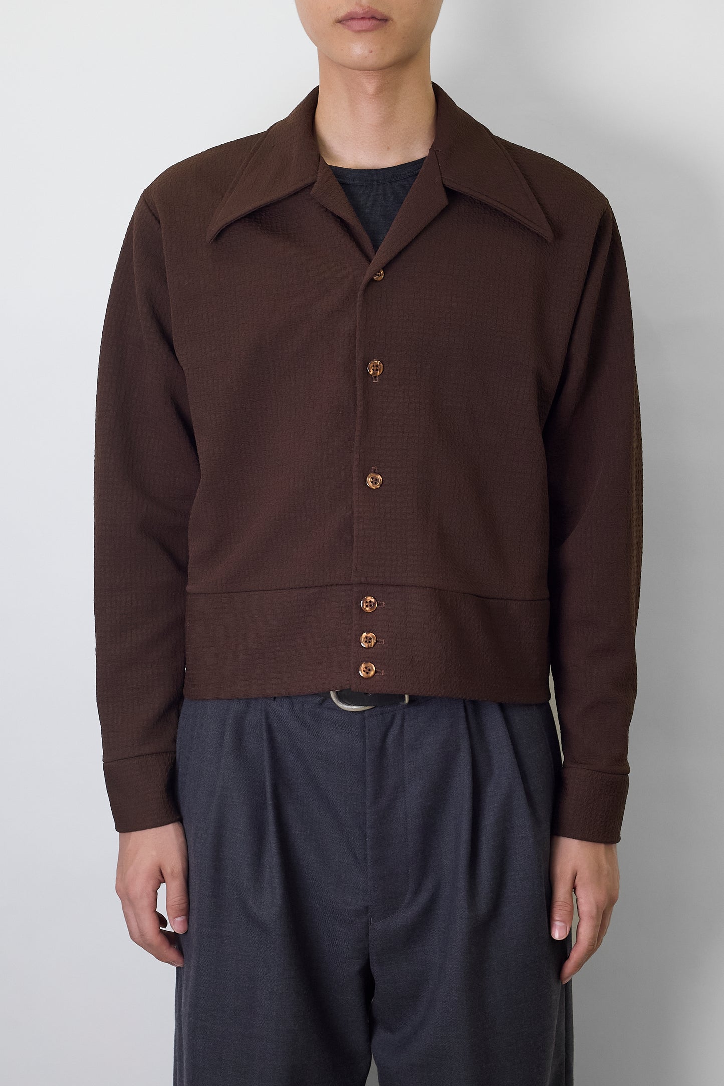 CAMPUS BROWN SHORT SHIRT JACKET MADE IN USA