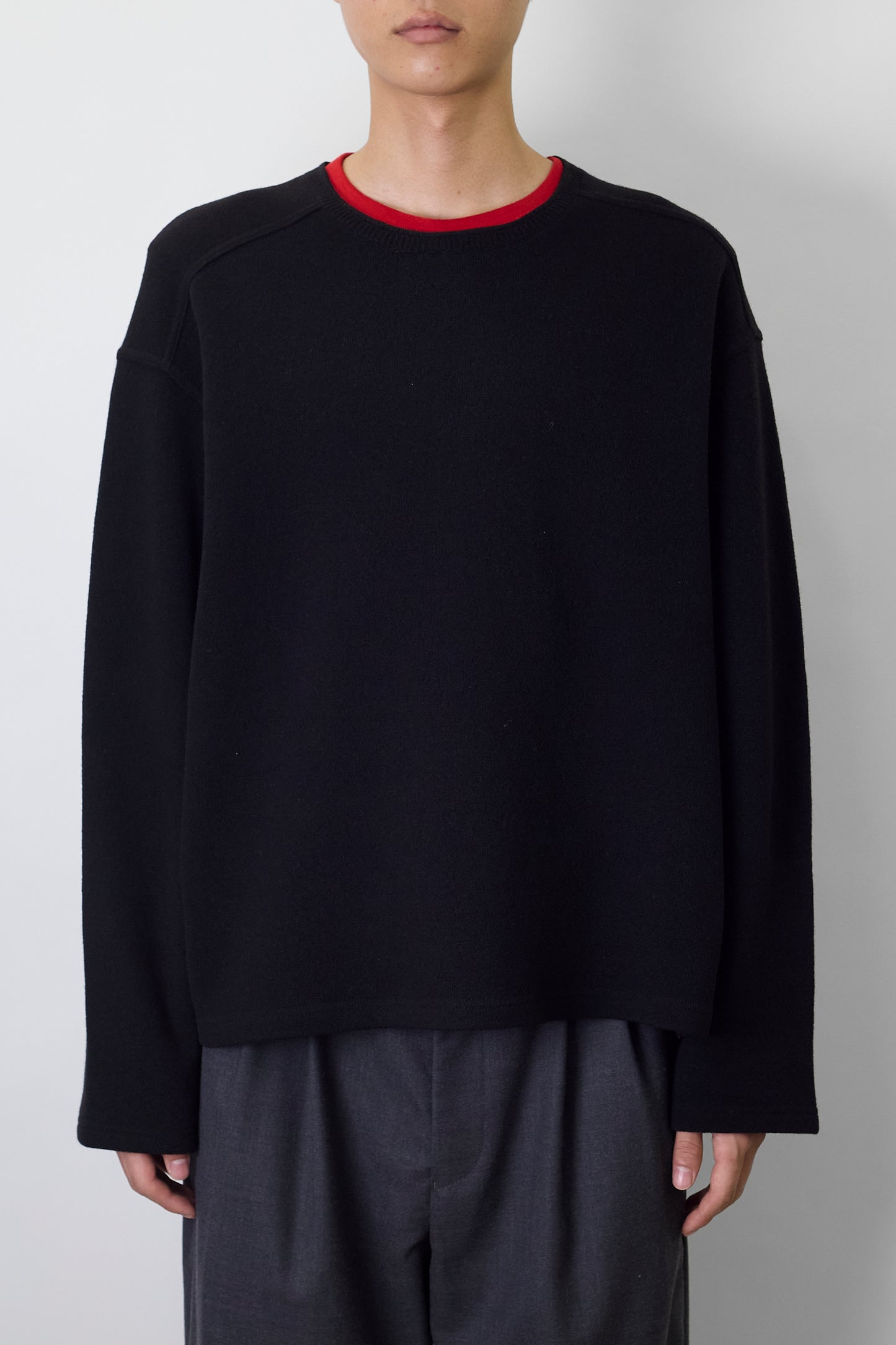 JIL SANDER BY JILSANDER BLACK WOOL SHORT KNIT MADE IN ITALY