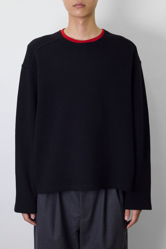 JIL SANDER BY JILSANDER BLACK WOOL SHORT KNIT MADE IN ITALY