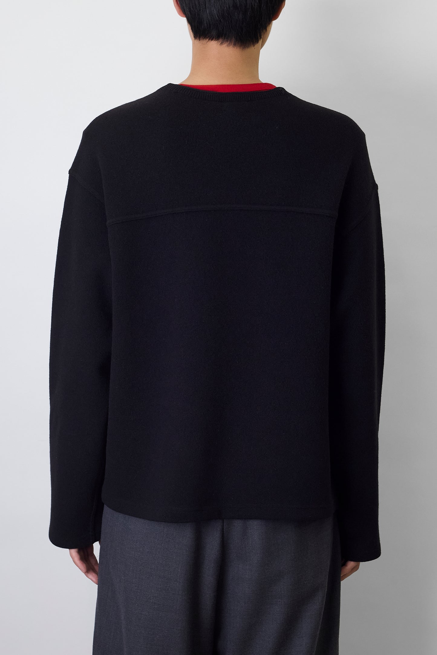 JIL SANDER BY JILSANDER BLACK WOOL SHORT KNIT MADE IN ITALY