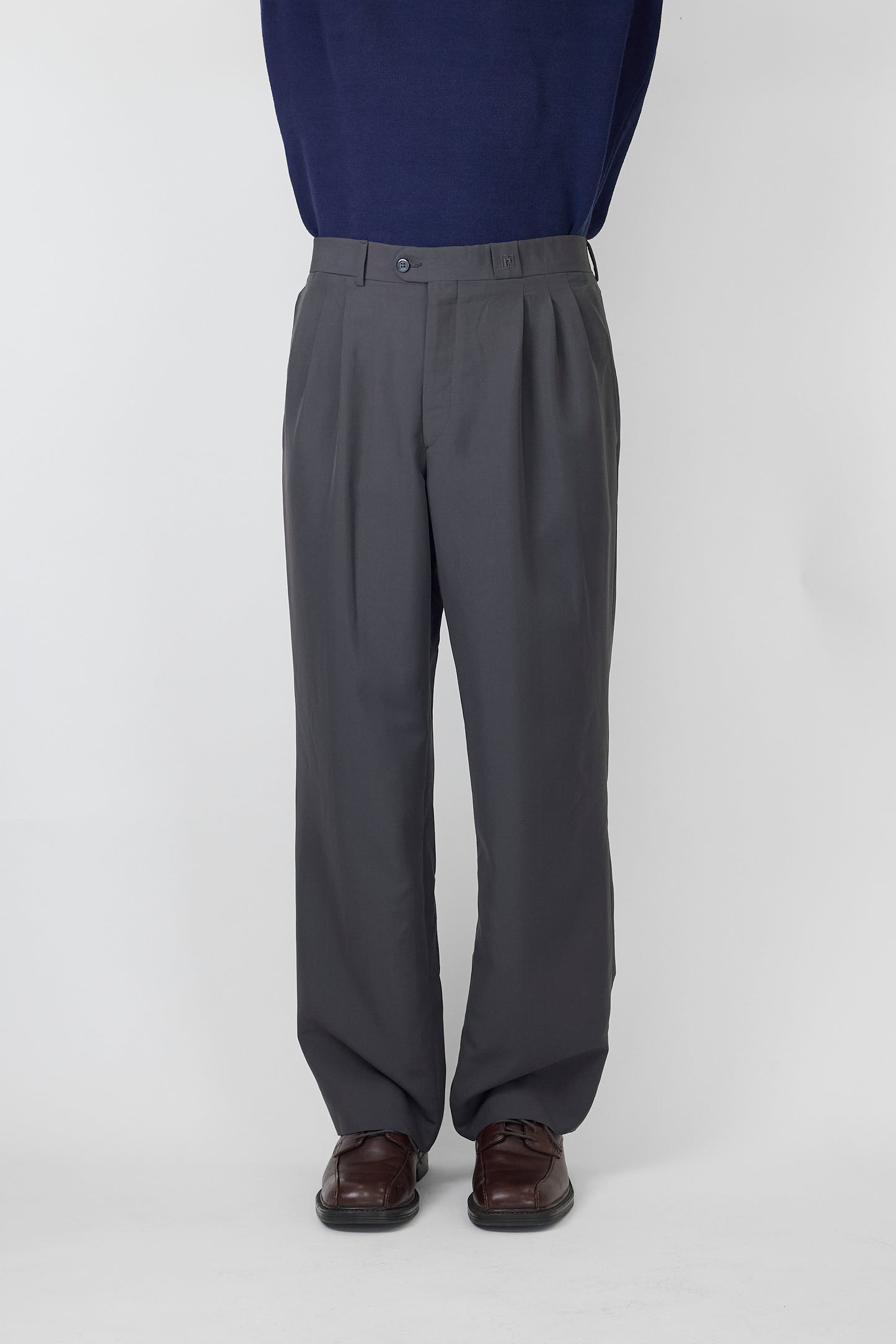 PACO RABANNE GRAY SUMMER WIDE PANTS MADE IN SPAIN