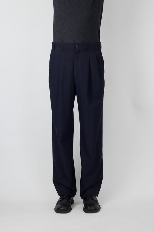 VINTAGE NAVY BLACK WIDE PANTS MADE IN SPAIN