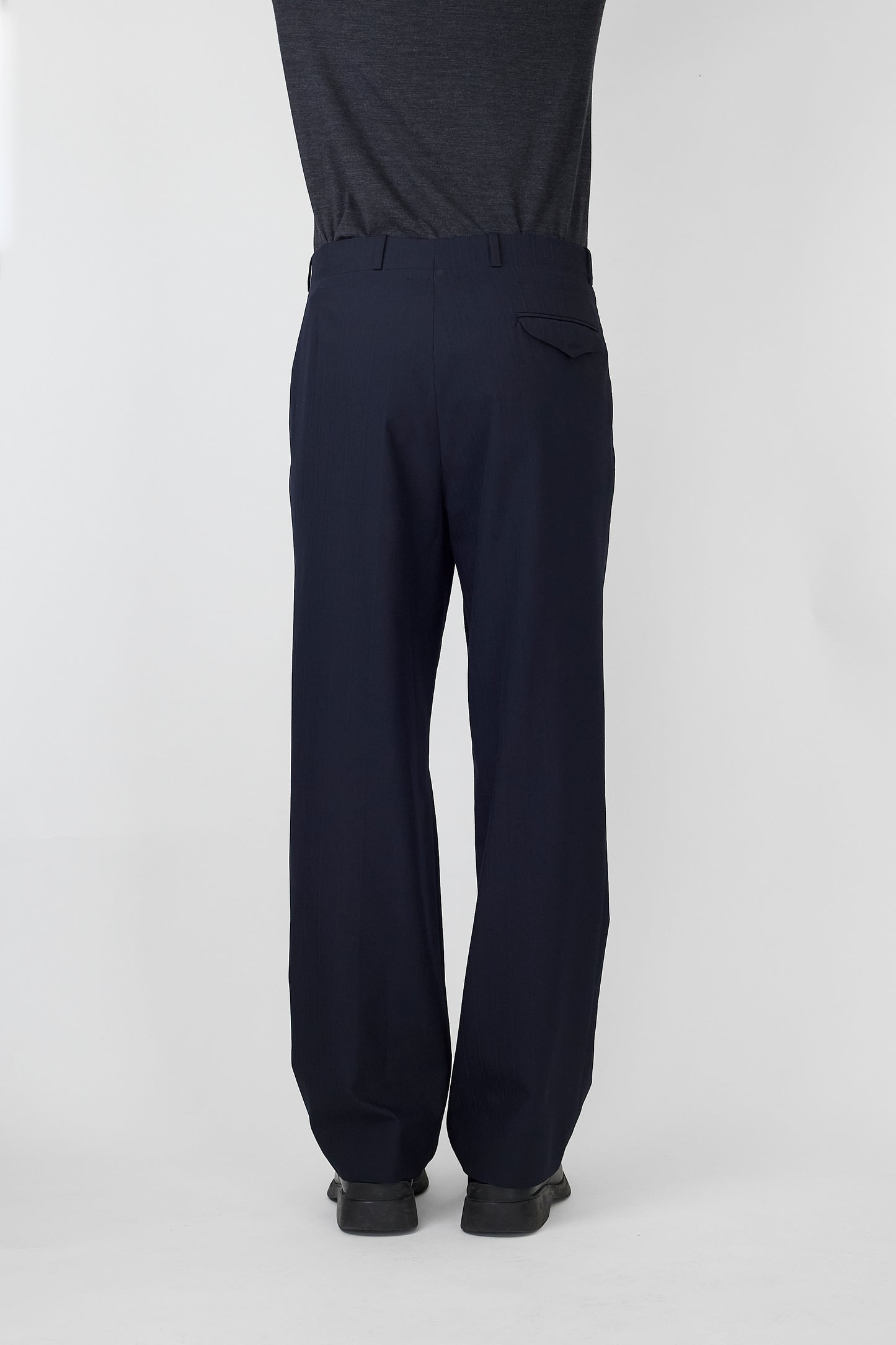 VINTAGE NAVY BLACK WIDE PANTS MADE IN SPAIN