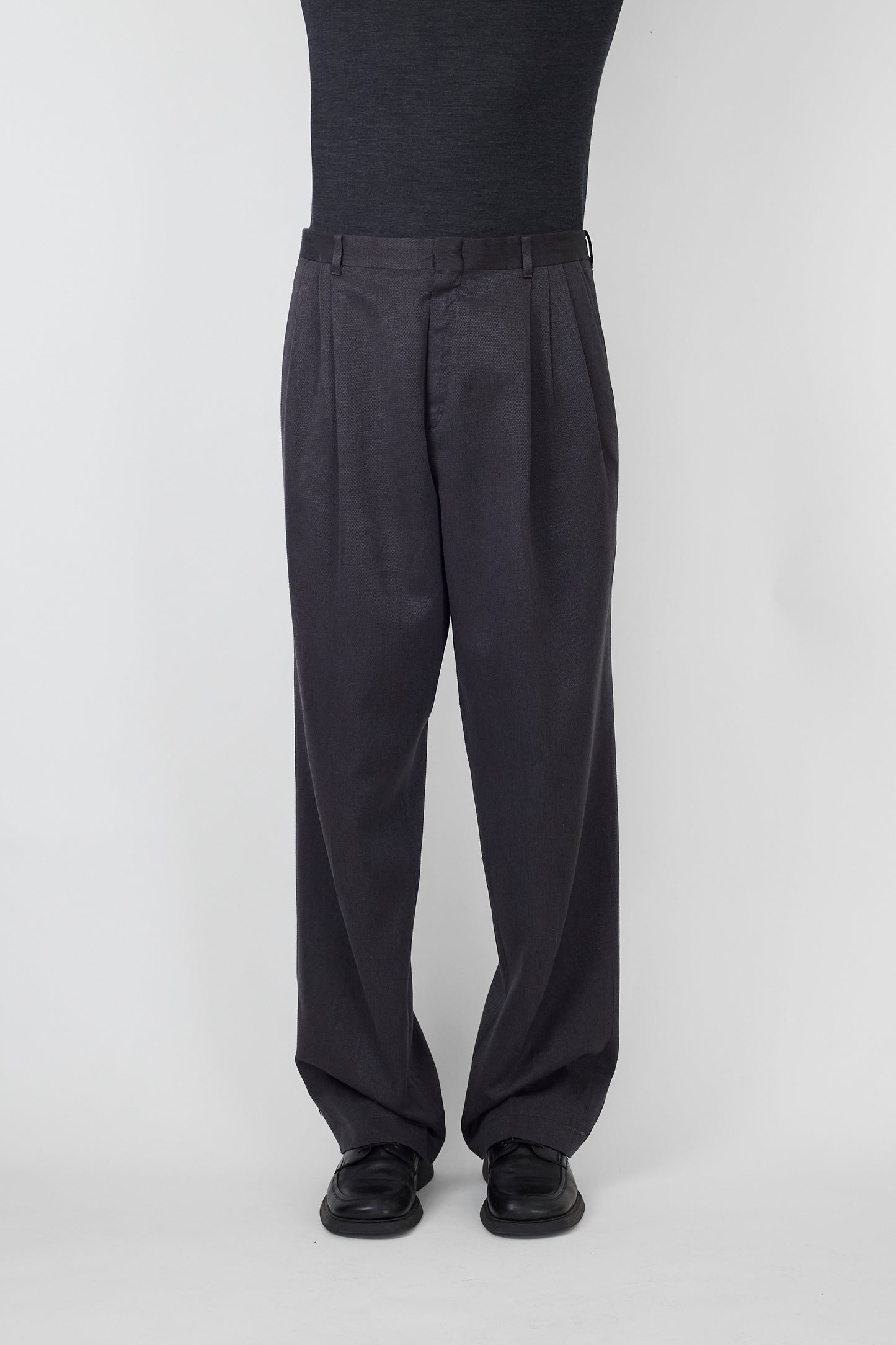 ALEXANDER JULIAN GRAY WIDE PANTS MADE IN USA