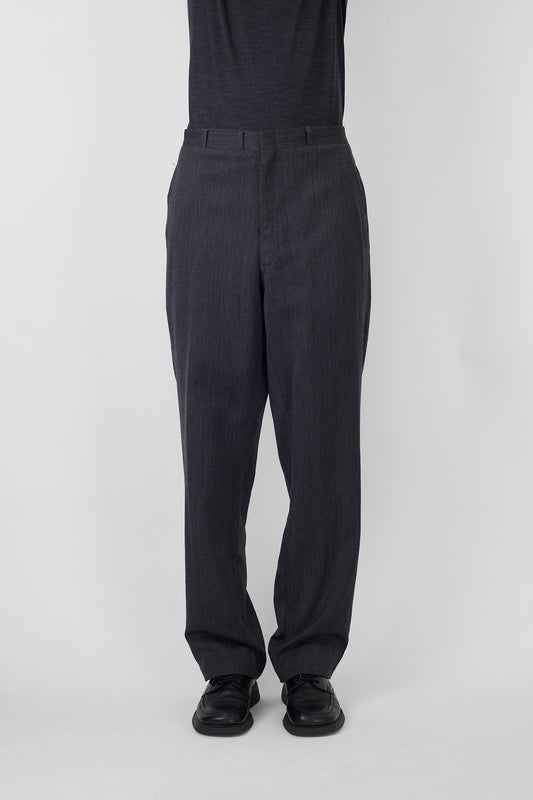 VINTAGE GRAY WOOL WIDE PANTS