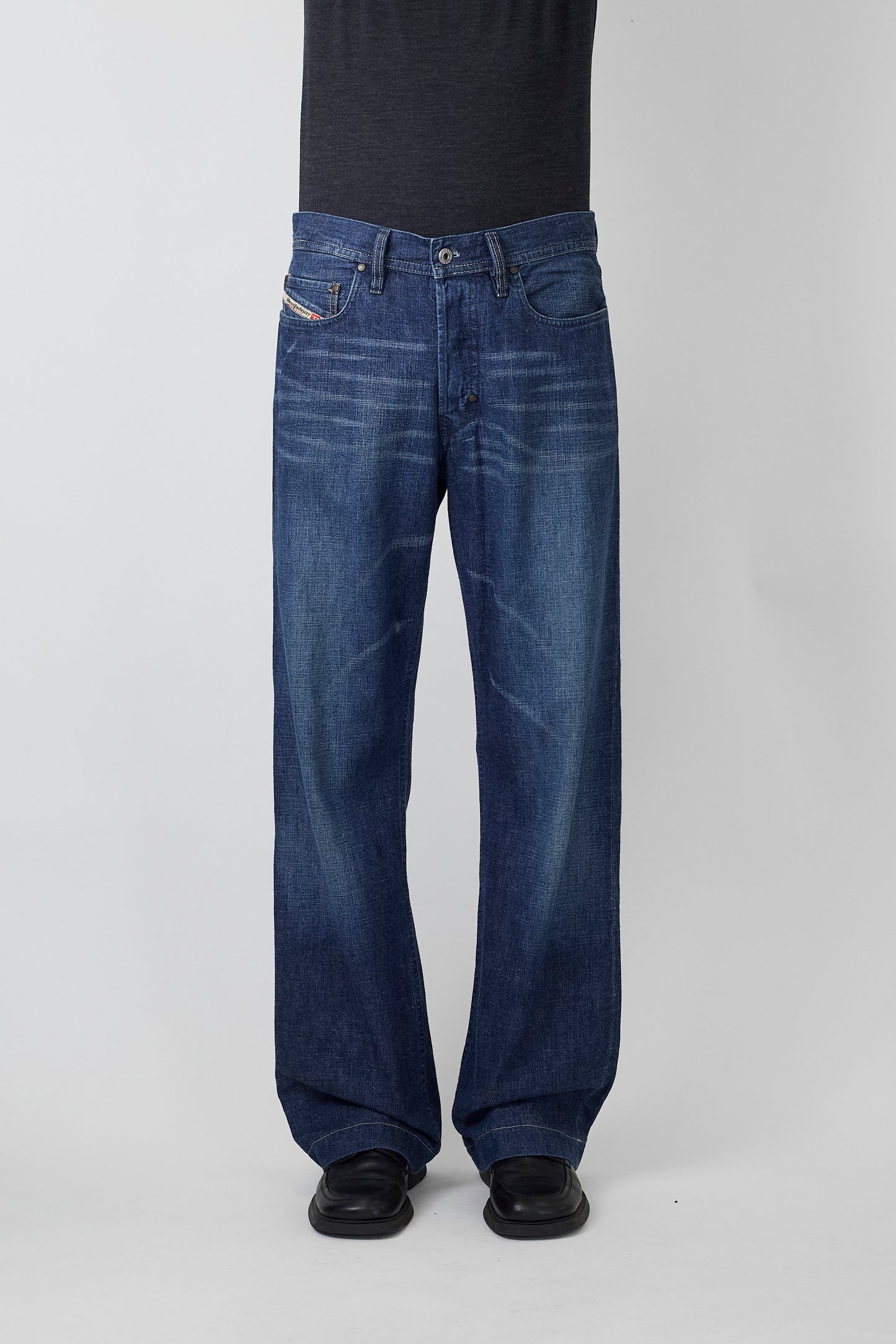 DIESEL INDIGO DENIM WIDE PANTS