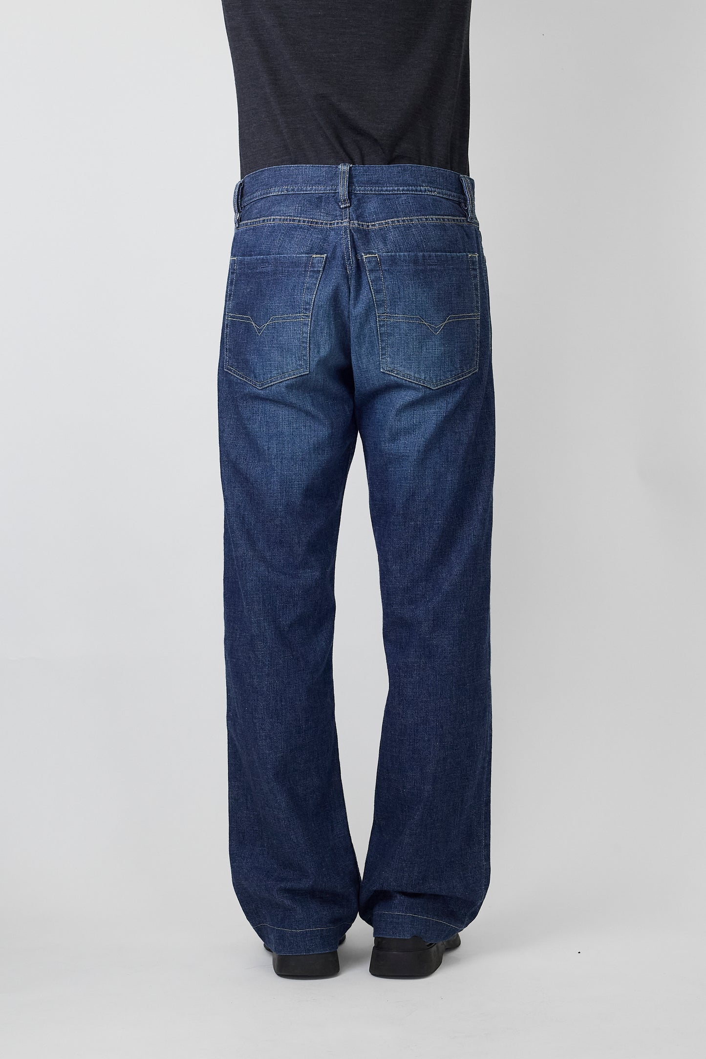 DIESEL INDIGO DENIM WIDE PANTS