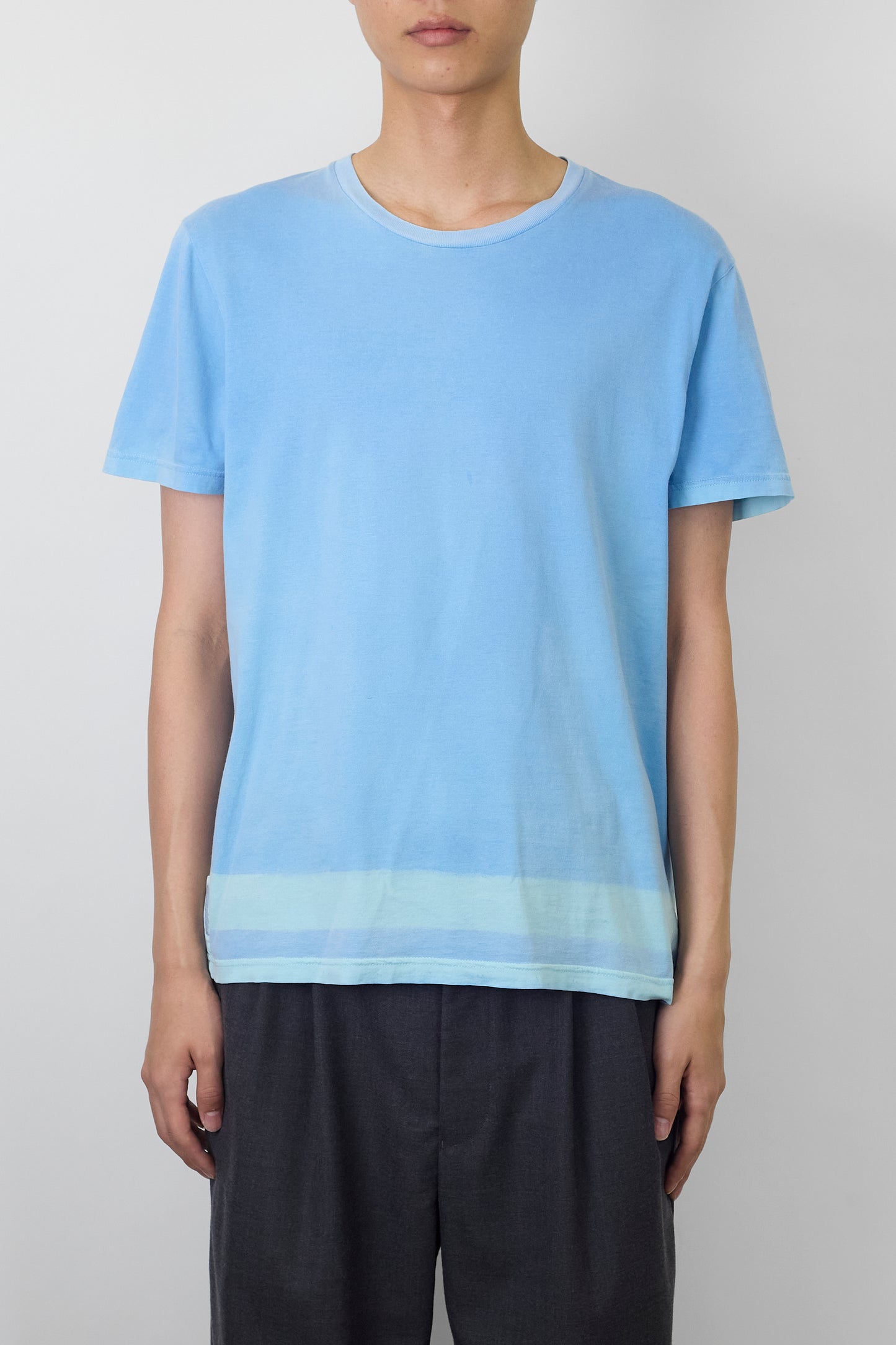 PRADA SPORT SKY BLUE HALF SLEEVE TEE SHIRT MADE IN ITALY