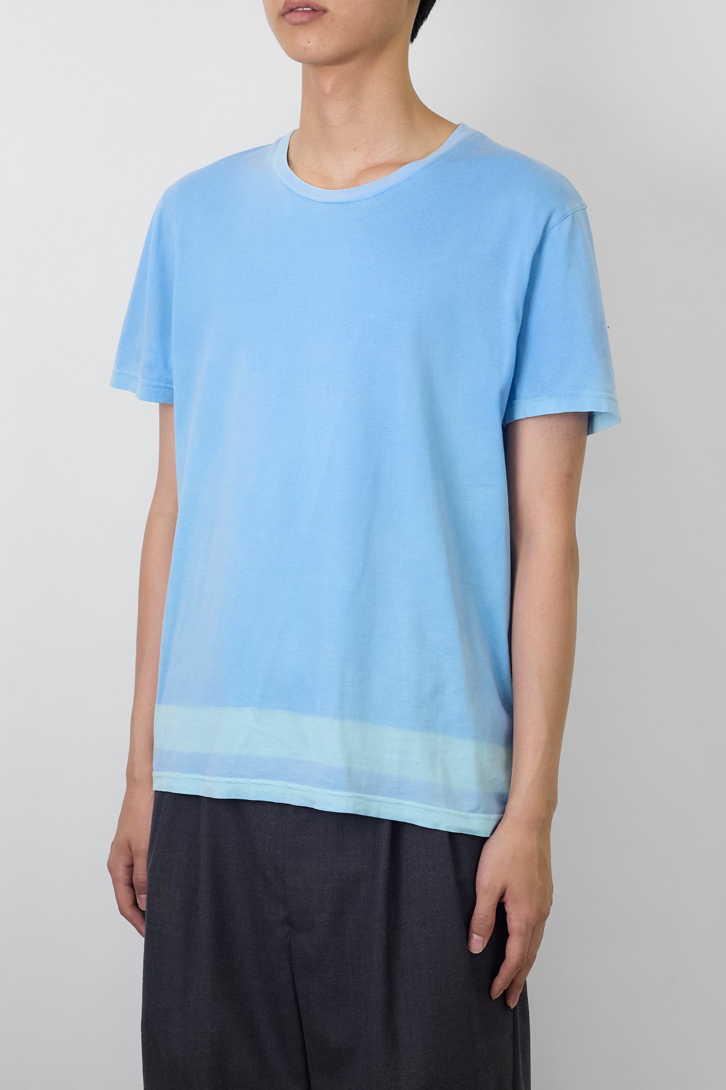 PRADA SPORT SKY BLUE HALF SLEEVE TEE SHIRT MADE IN ITALY
