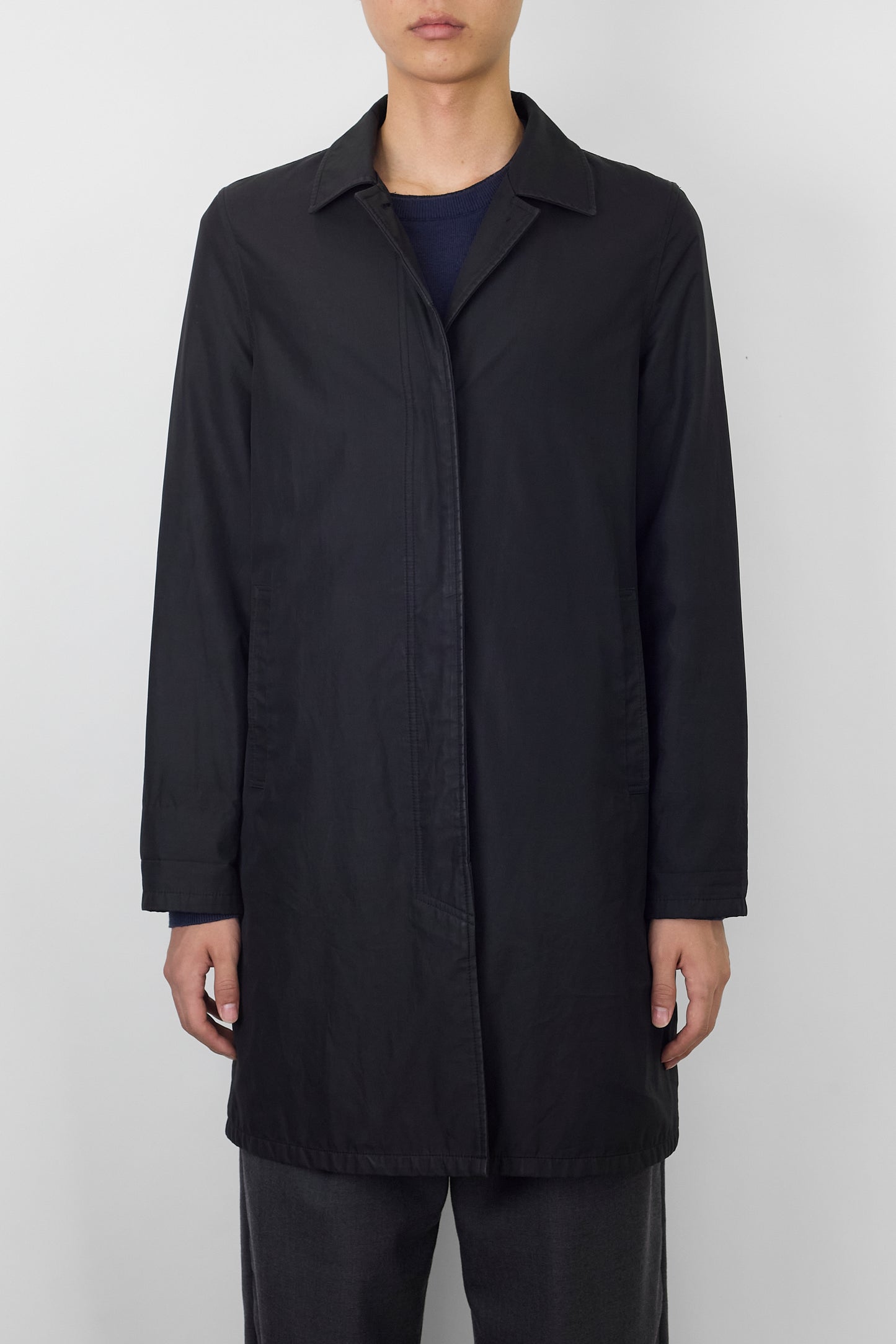 OLD NAVY BLACK TECH HALF COAT