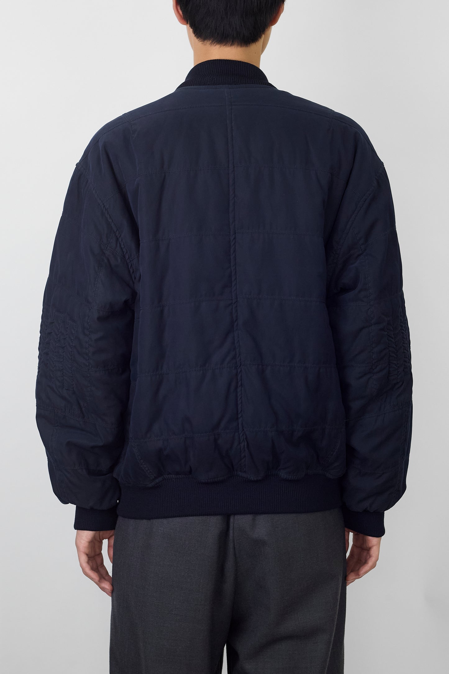 GIANNI VERSACE PADDED NAVY SHORT JACKET MADE IN ITALY