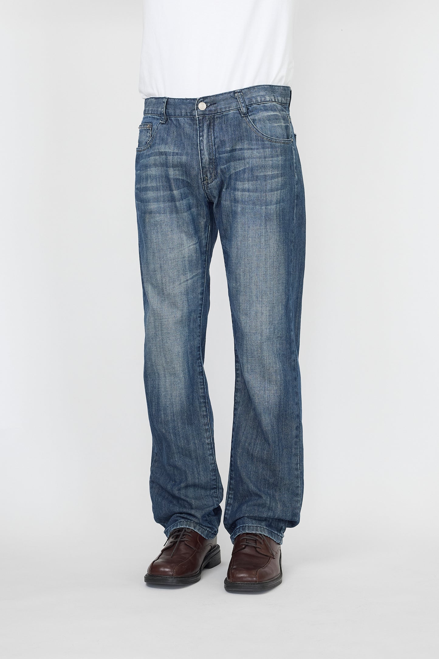 ARMANI JEANS BLUE DENIM FLARE PANTS MADE IN ITALY