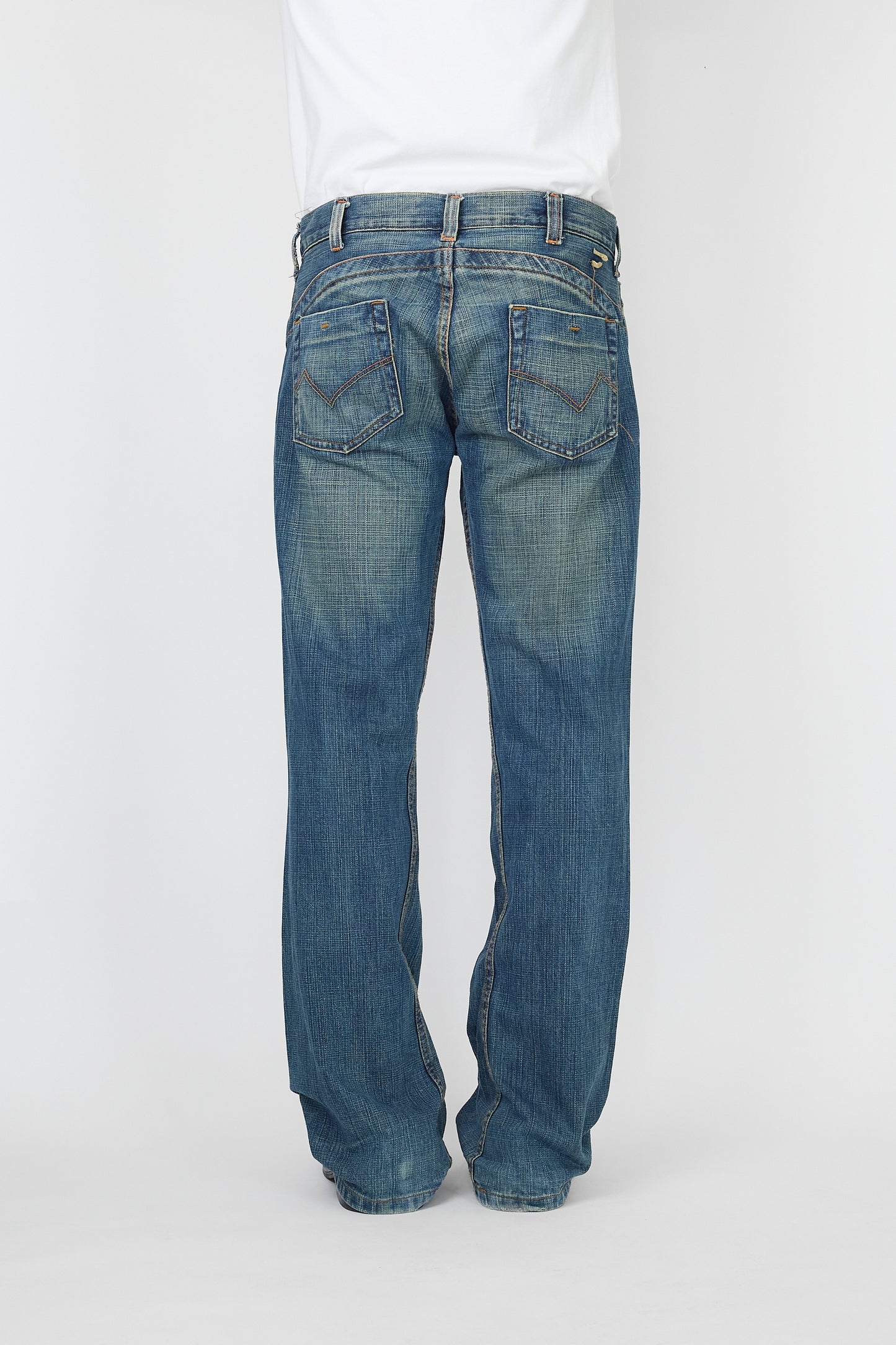 DIESEL BLUE DENIM WIDE PANTS MADE IN TURKEY