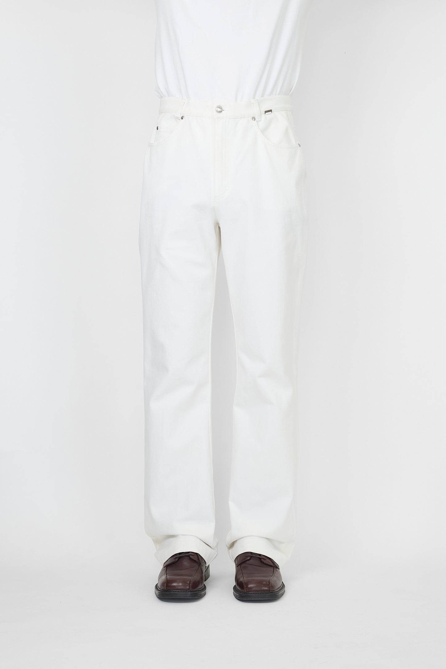 ESCADA SPORT WHITE WIDE FLARE PANTS MADE IN ITALY