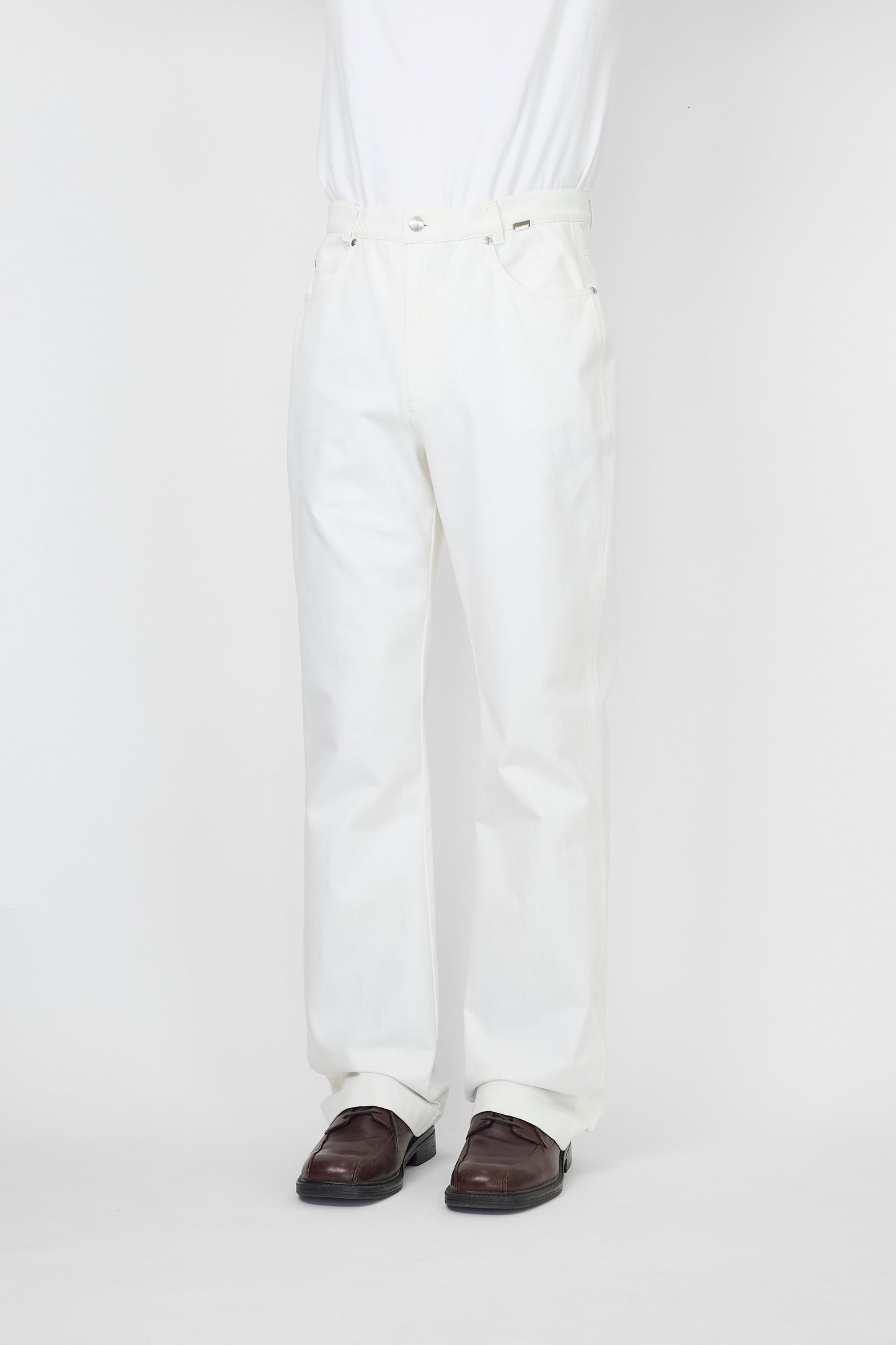 ESCADA SPORT WHITE WIDE FLARE PANTS MADE IN ITALY