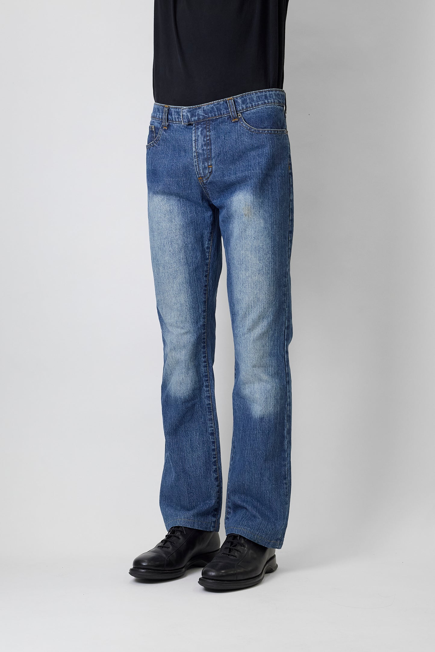 DOLCE&GABBANA BLUE DENIM FLARE PANTS MADE IN ITALY