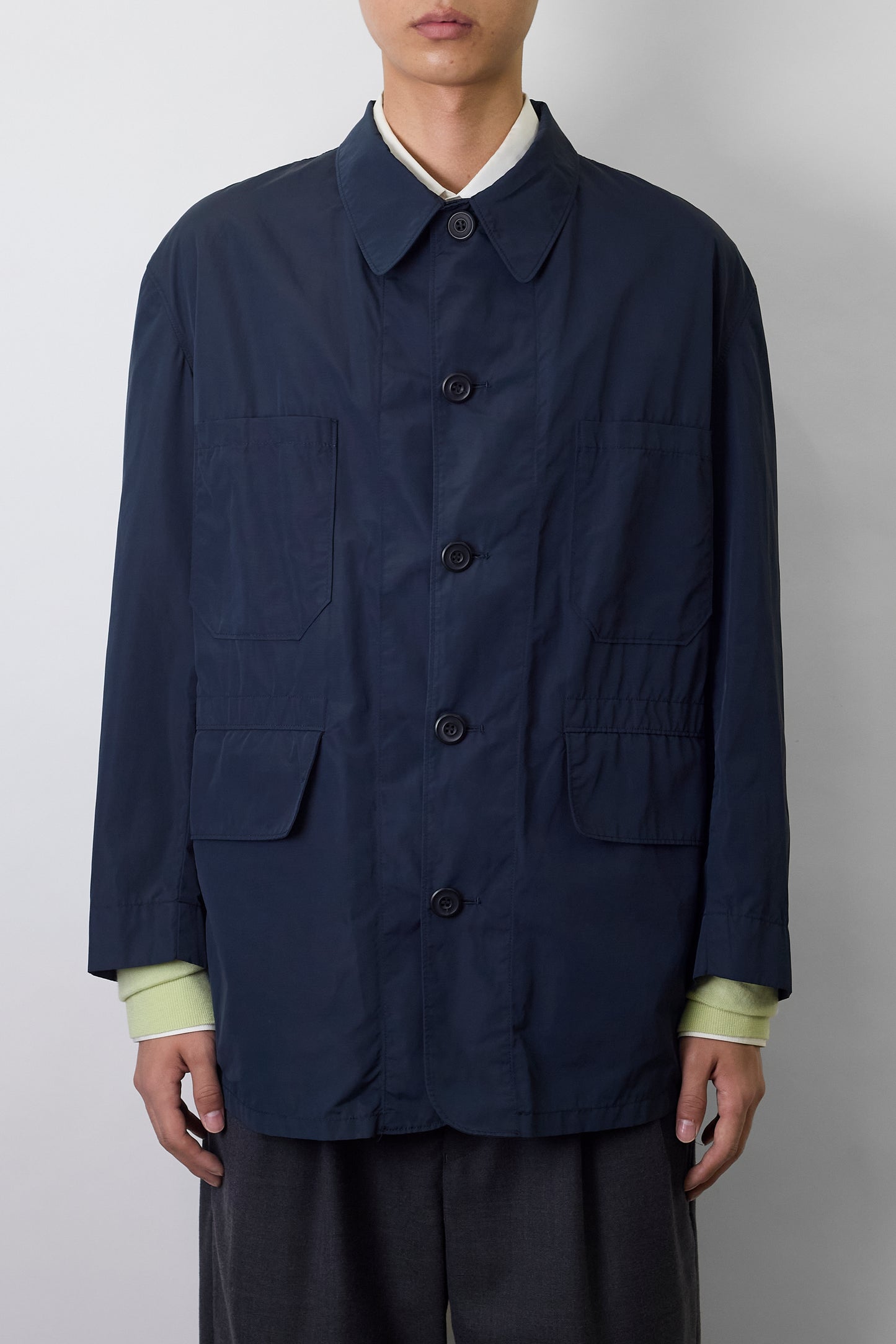 VINTAGE NAVY TECH SAFARI JACKET MADE IN ITALY