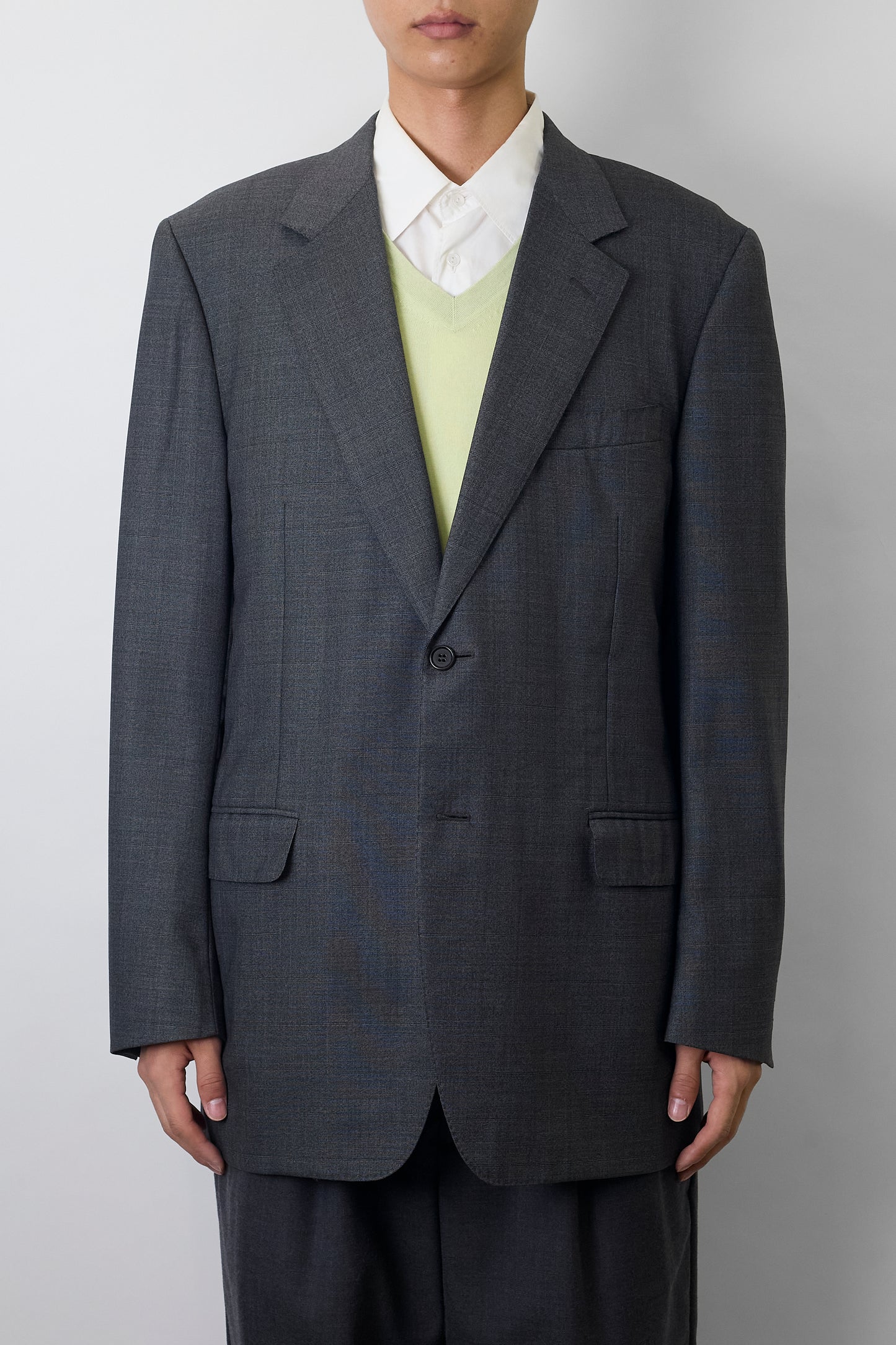 CANALI GRAY WOOL TAILORED JACKET MADE IN ITALY
